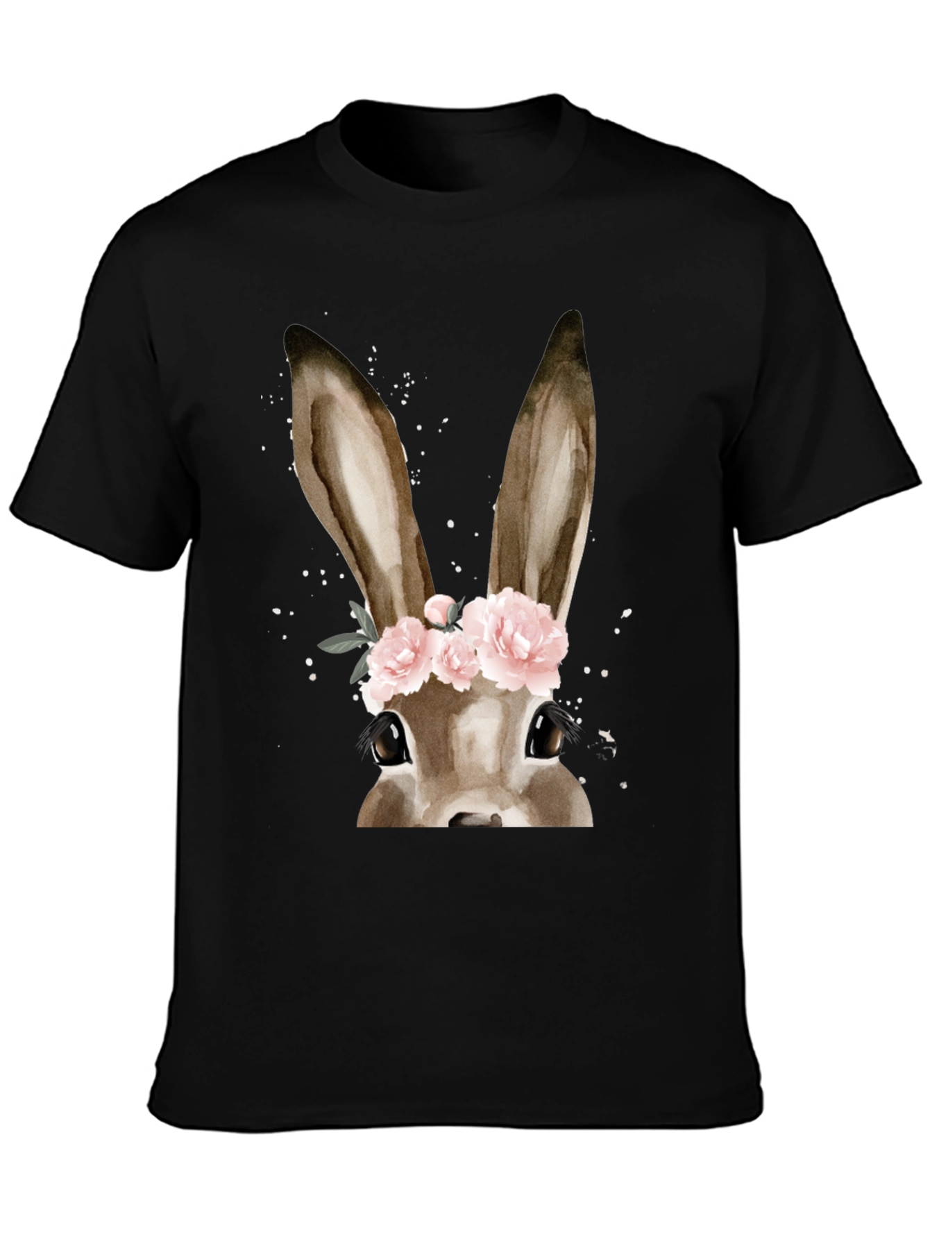 Floral Crown Bunny T-Shirt - Easter Ready