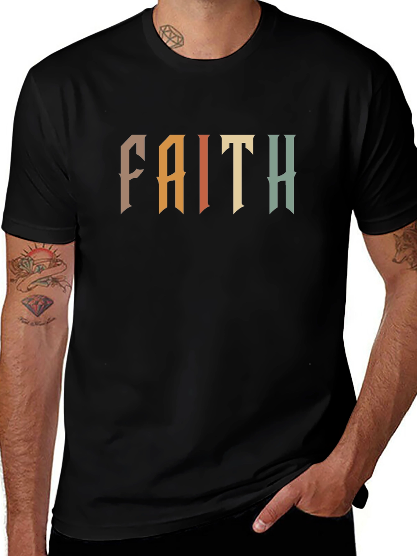 Faith Graphic Tee - Retro Design
