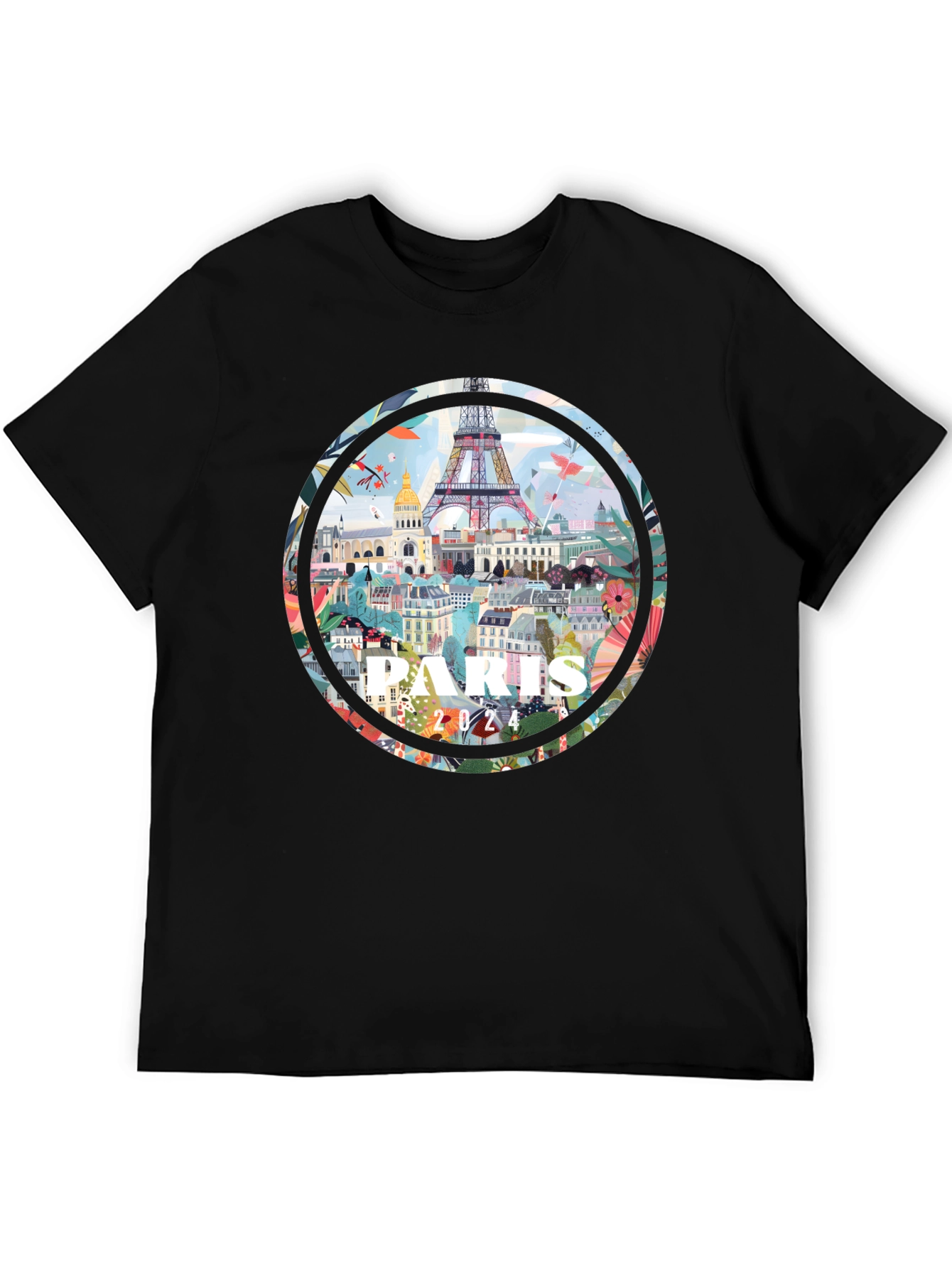 Paris 2024 Graphic Tee - Artistic Cityscape T-Shirt