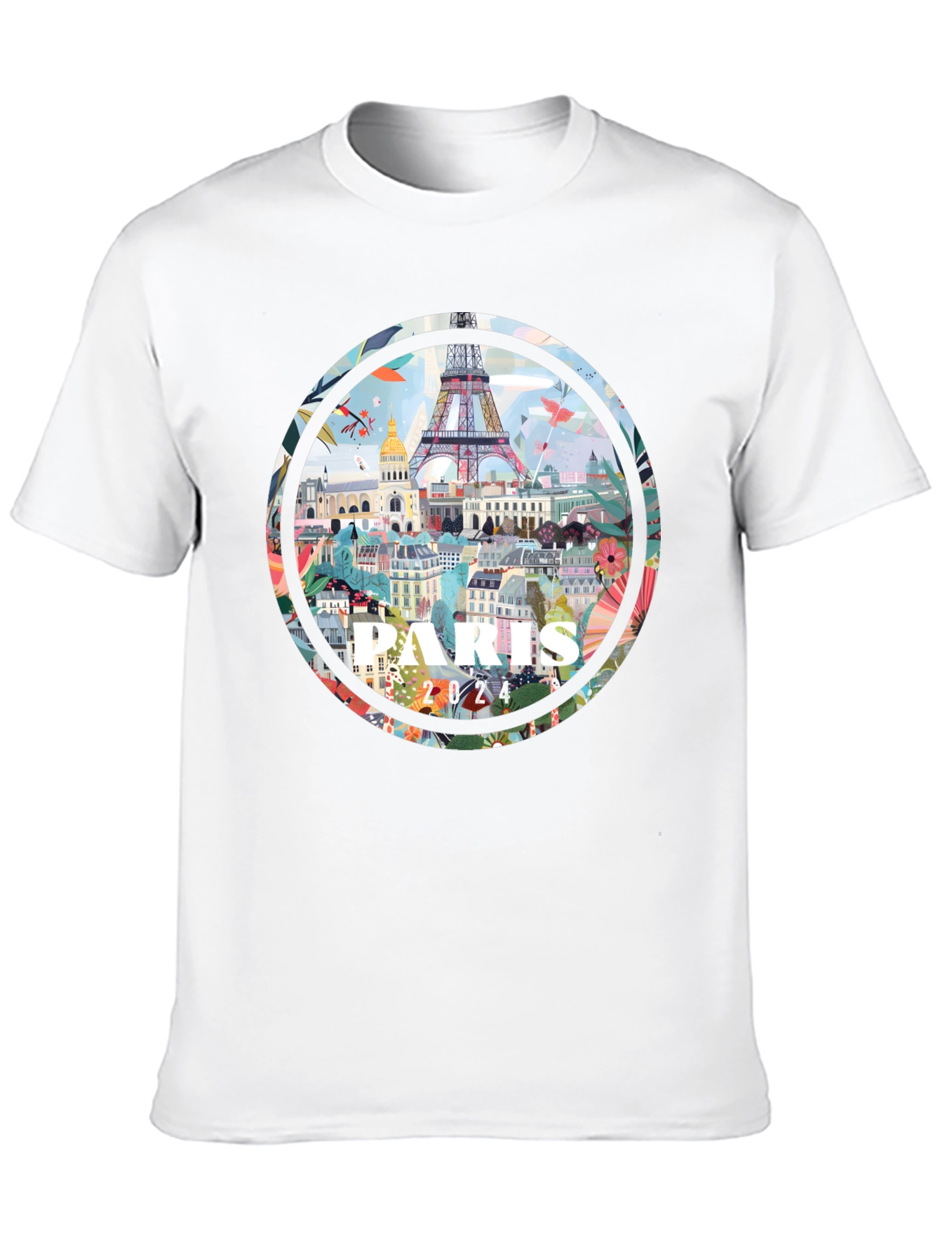 Paris 2024 Graphic Tee - Artistic Cityscape T-Shirt