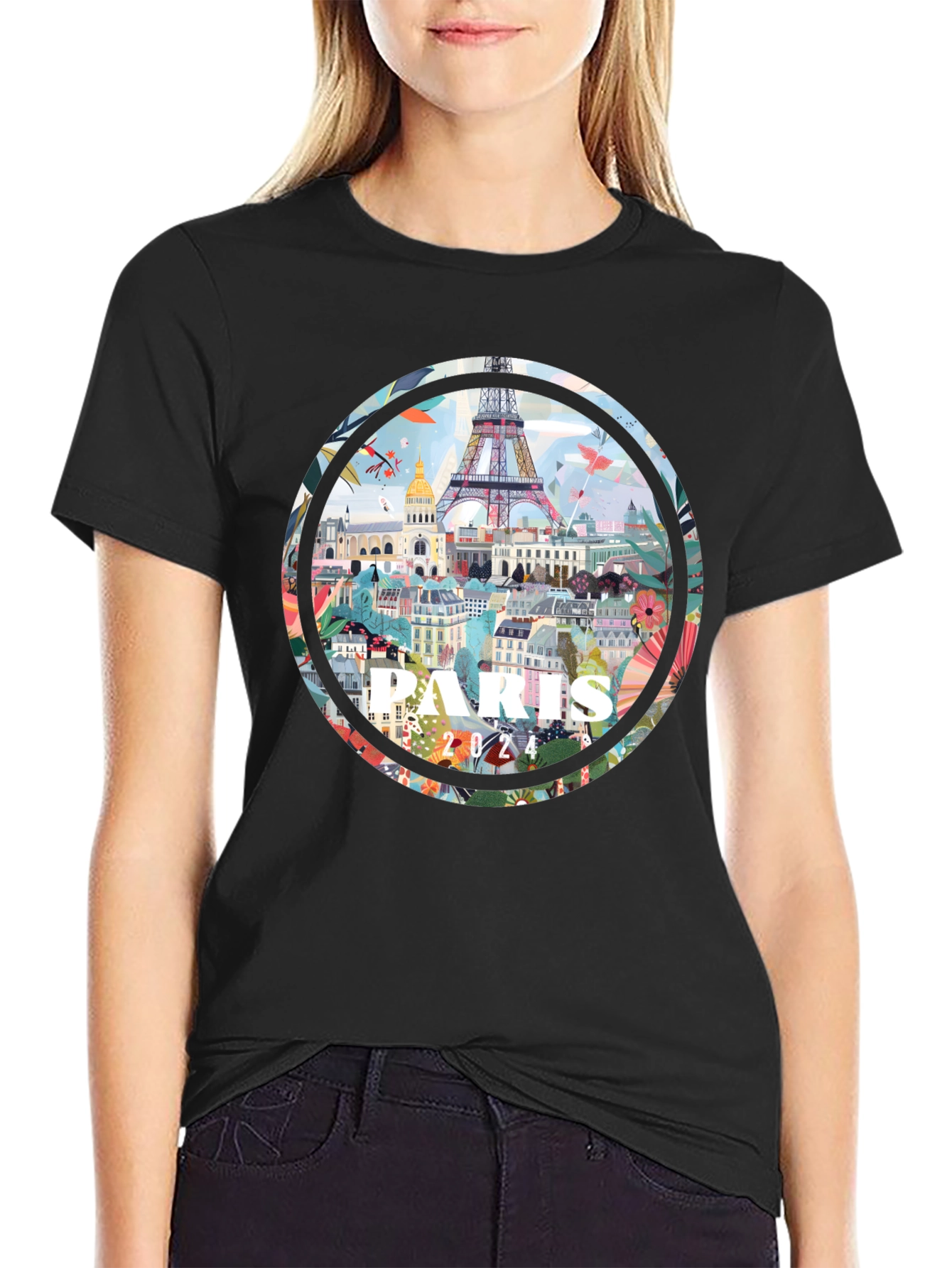 Paris 2024 Graphic Tee - Artistic Cityscape T-Shirt