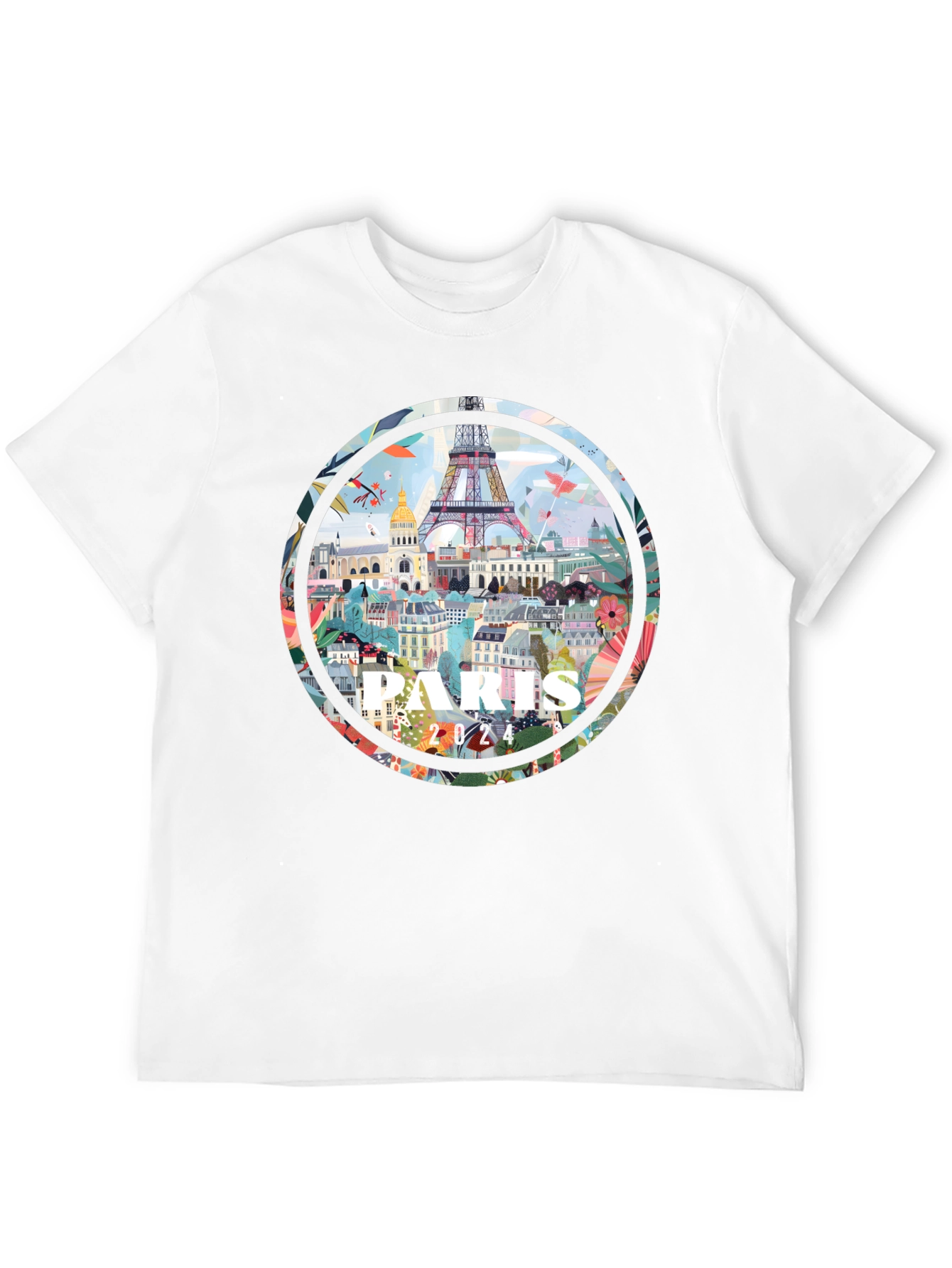Paris 2024 Graphic Tee - Artistic Cityscape T-Shirt