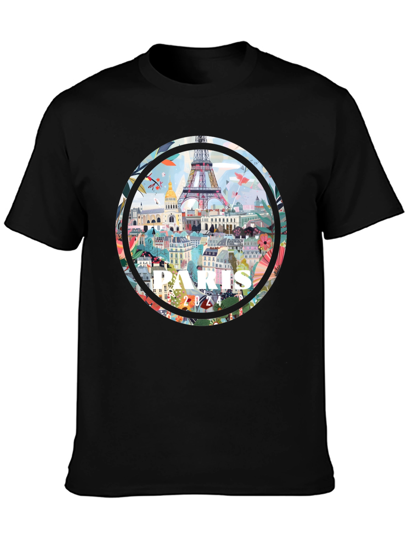 Paris 2024 Graphic Tee - Artistic Cityscape T-Shirt