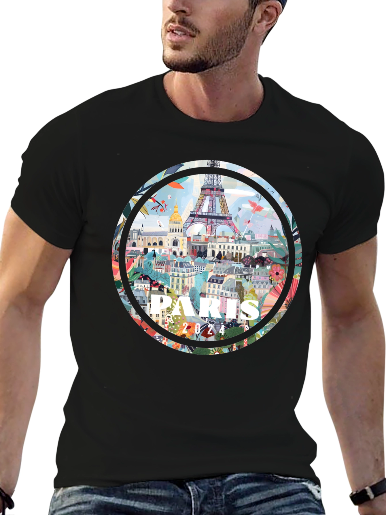 Paris 2024 Graphic Tee - Artistic Cityscape T-Shirt
