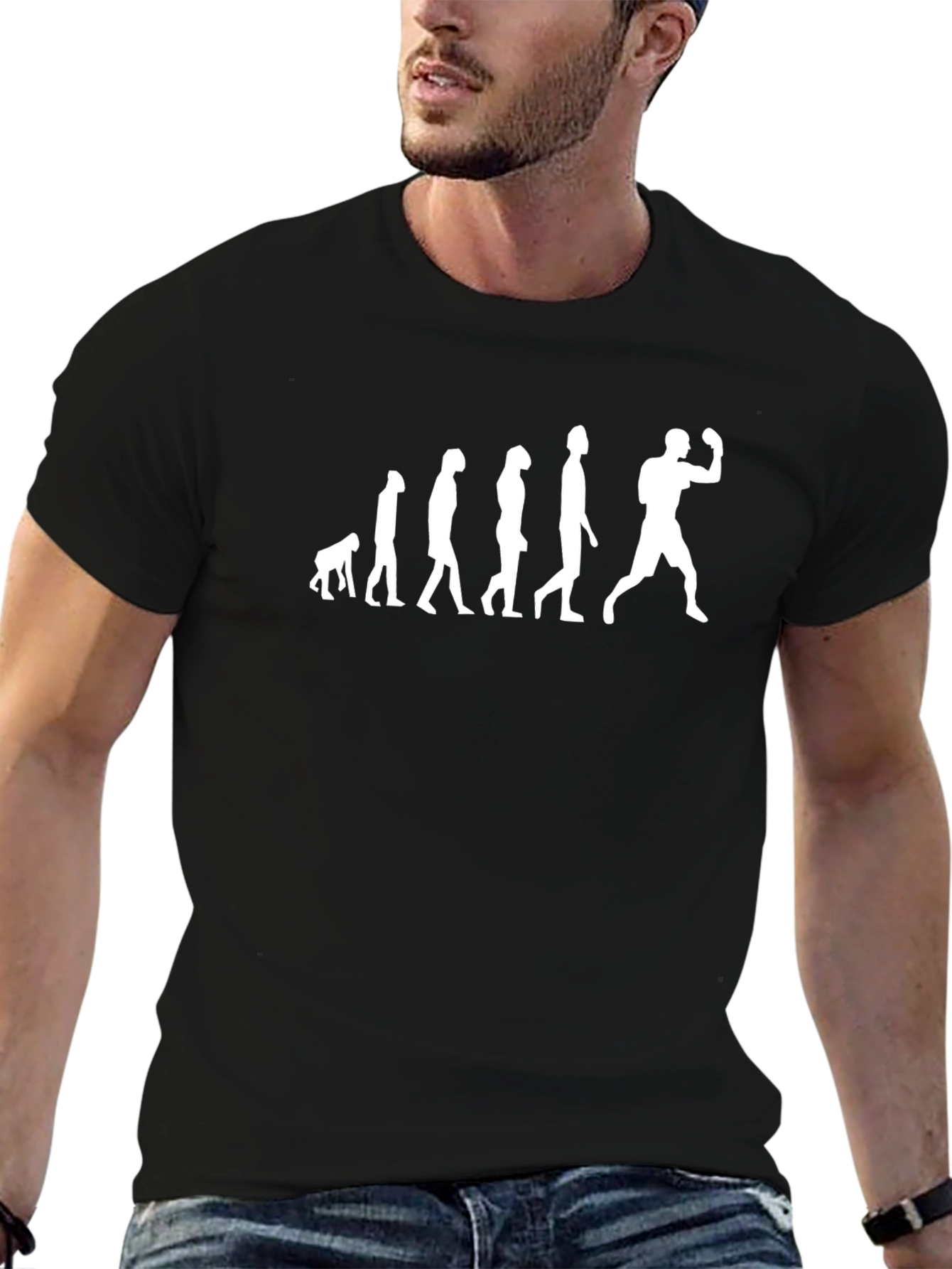 Evolution of Boxing Mens Graphic T-Shirt