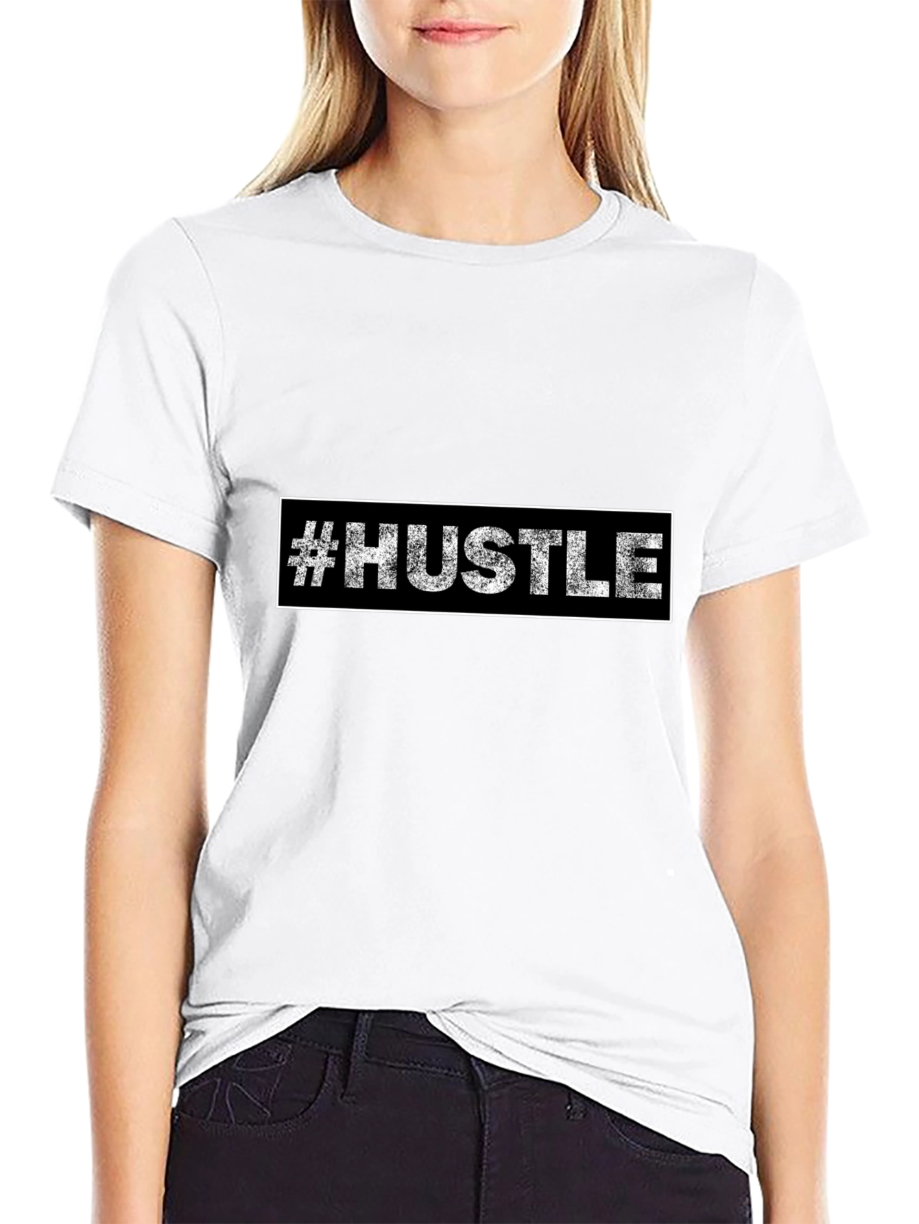 Hustle Graphic Tee - Black Cotton T-Shirt