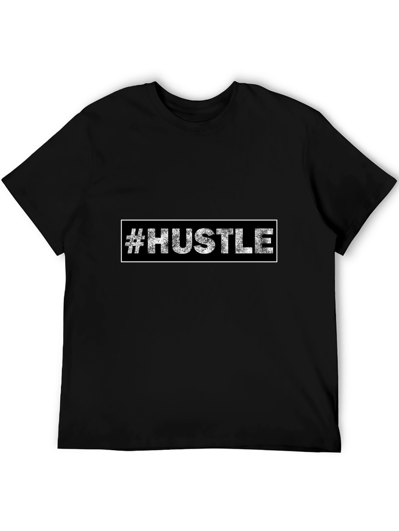 Hustle Graphic Tee - Black Cotton T-Shirt