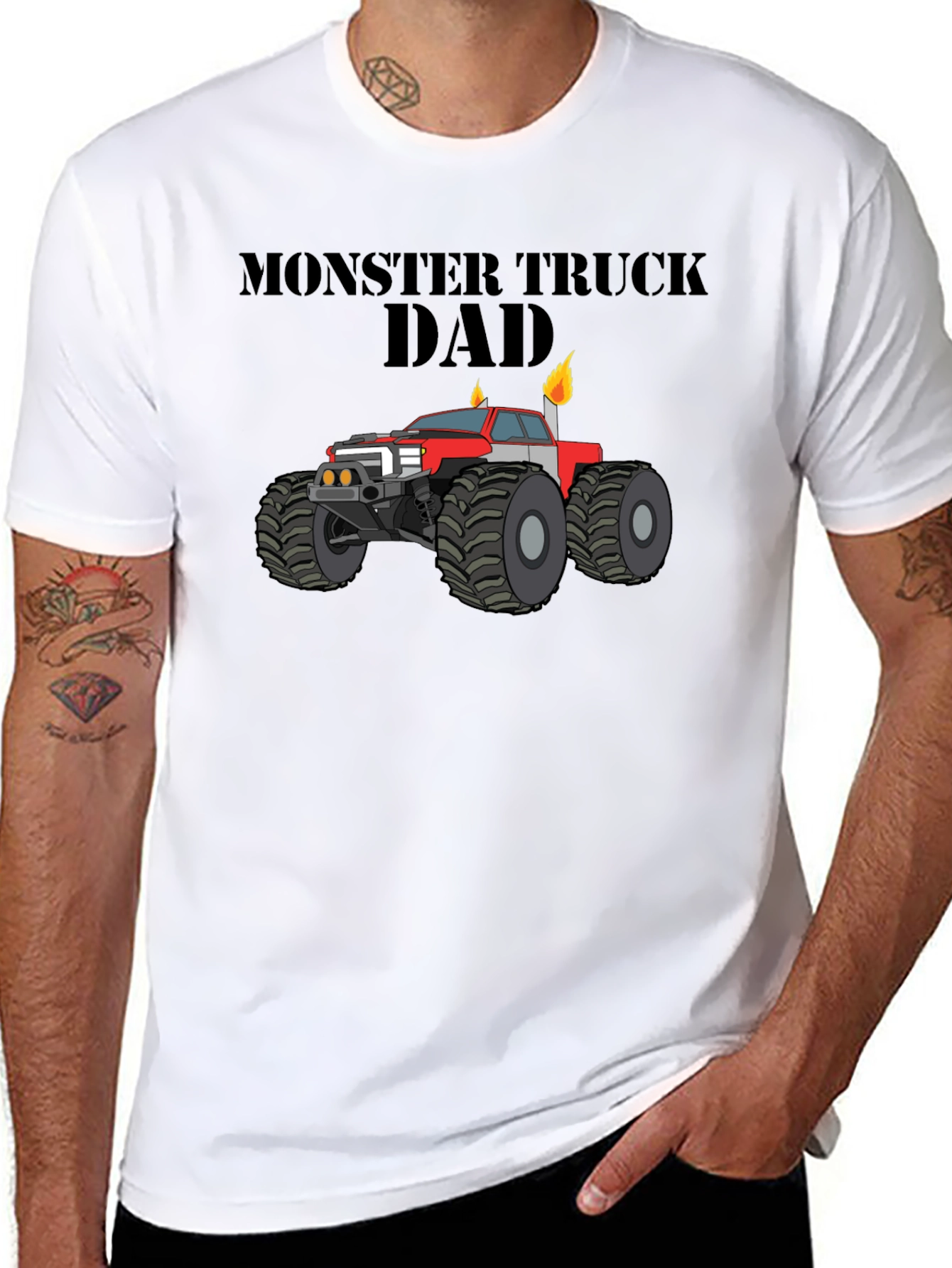 Monster Truck Dad Graphic T-Shirt