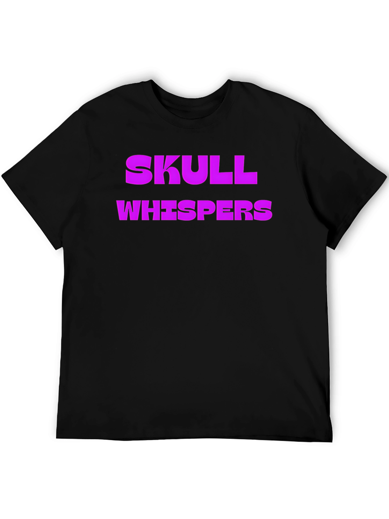 Skull Whispers Graphic Tee - Black Cotton