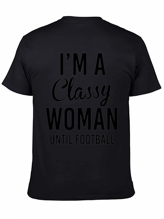 Classy Woman Football T-Shirt