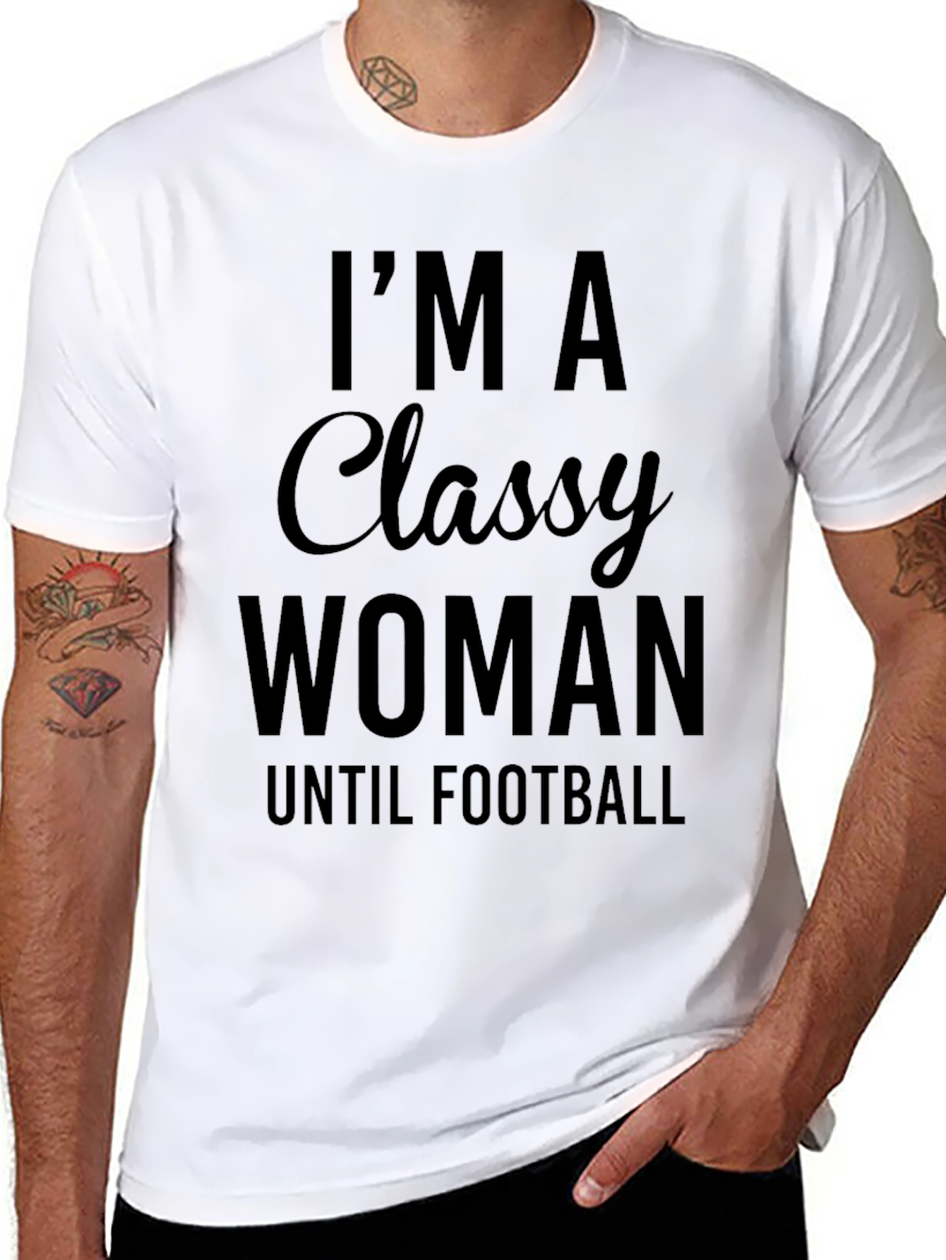 Classy Woman Football T-Shirt