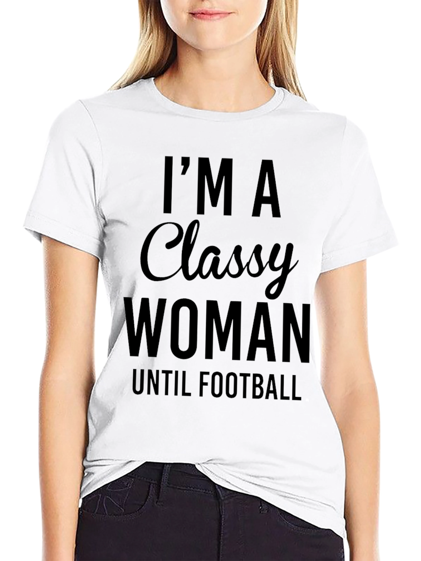Classy Woman Football T-Shirt
