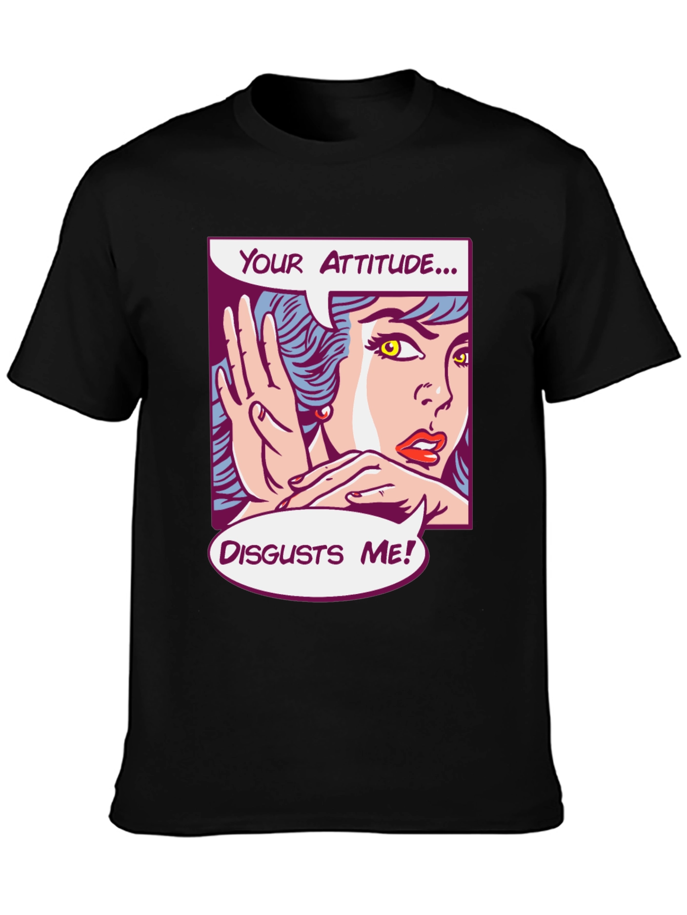 Attitude Disgusts Me Pop Art Graphic Tee