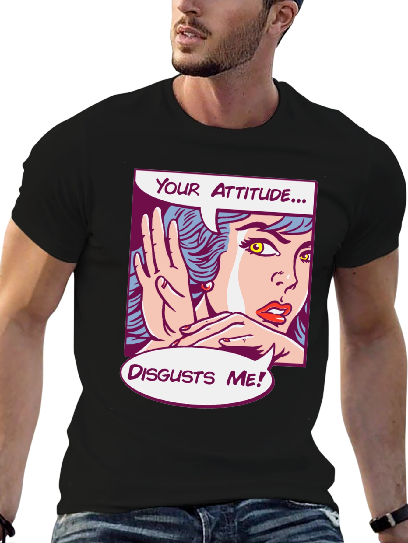 Attitude Disgusts Me Pop Art Graphic Tee
