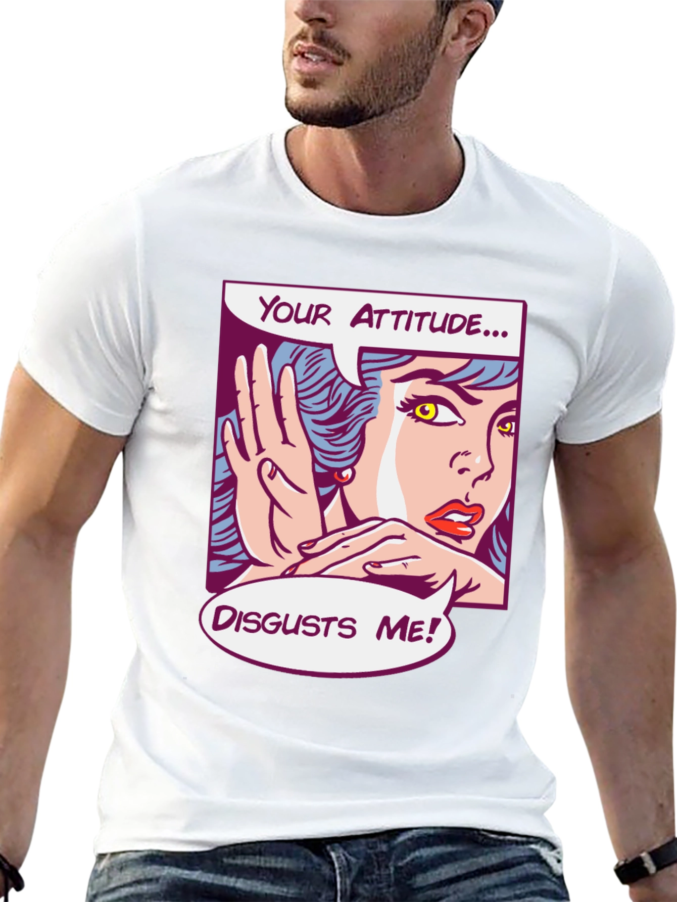 Attitude Disgusts Me Pop Art Graphic Tee