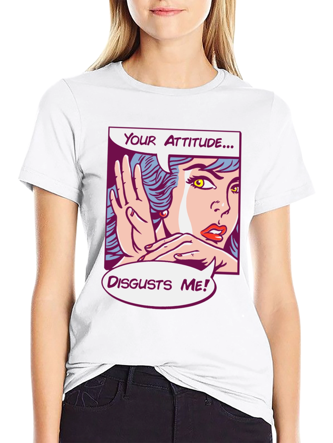 Attitude Disgusts Me Pop Art Graphic Tee