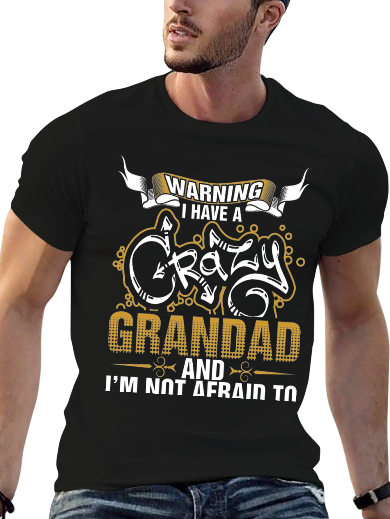 Warning: Crazy Grandad T-Shirt - Novelty Family Gift