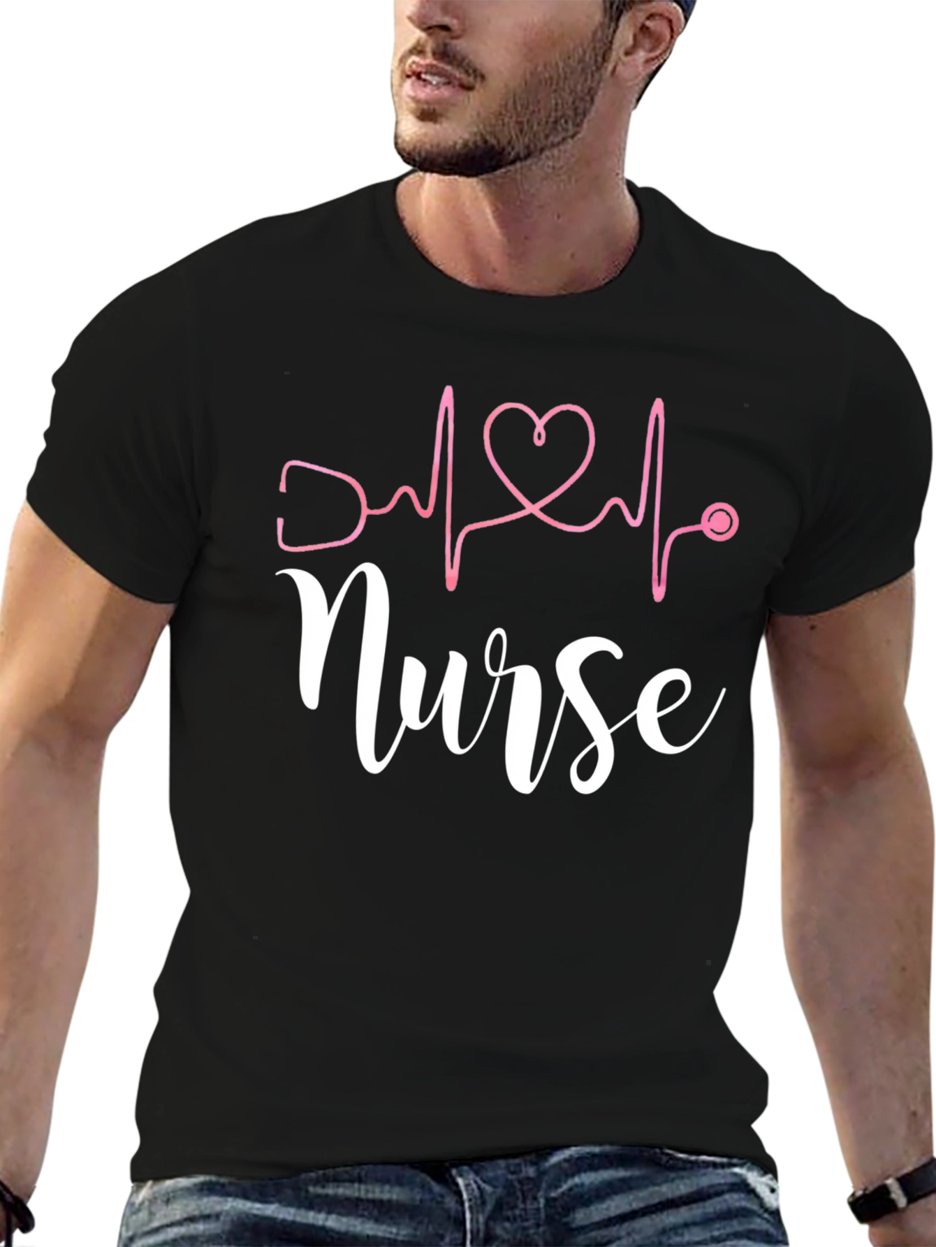 Nurse Heartbeat Stethoscope T-Shirt
