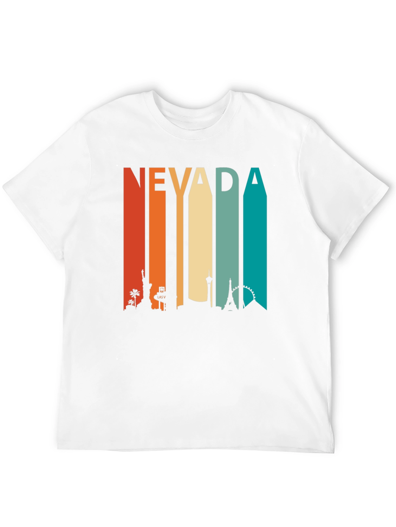 Nevada Striped Cityscape Graphic T-Shirt