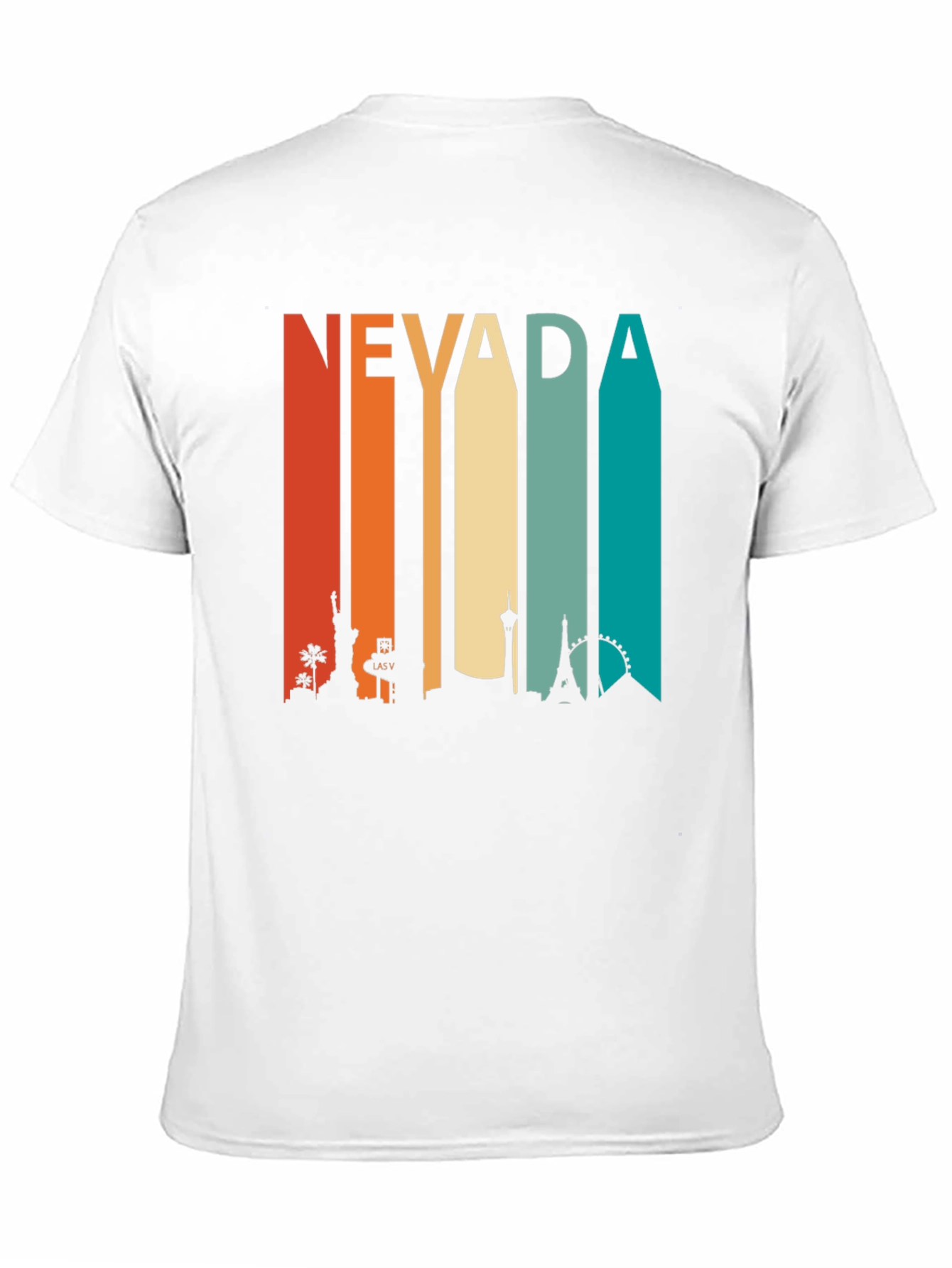 Nevada Striped Cityscape Graphic T-Shirt