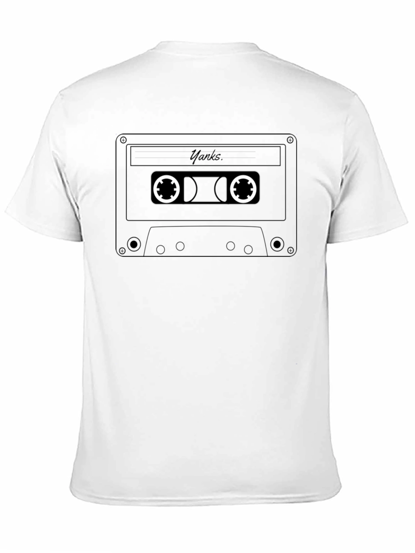 Retro Cassette Tape Graphic T-Shirt - Black