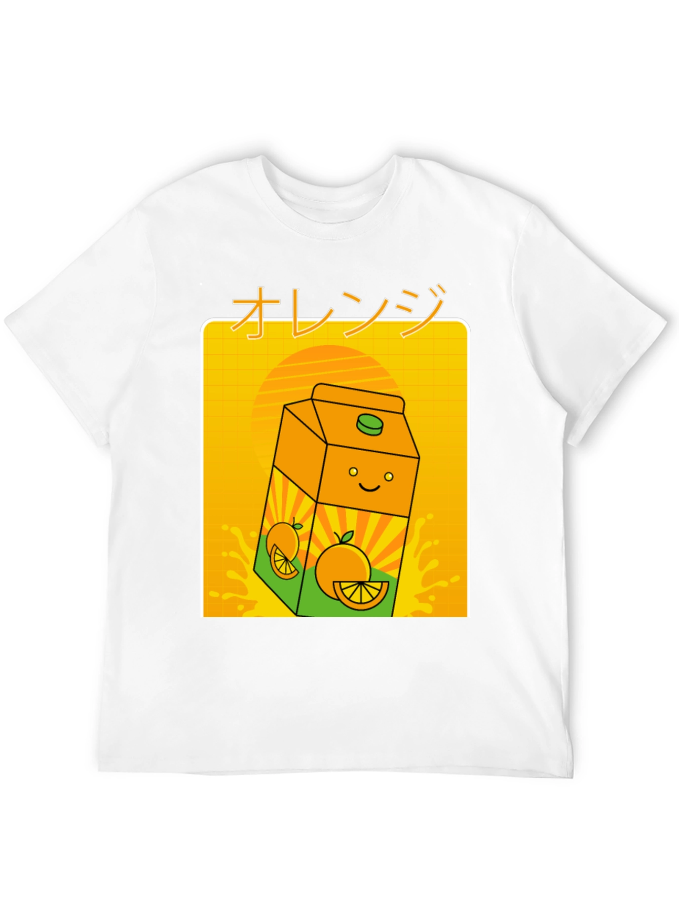 Orange Juice Cartoon T-Shirt - Kawaii Aesthetic Tee