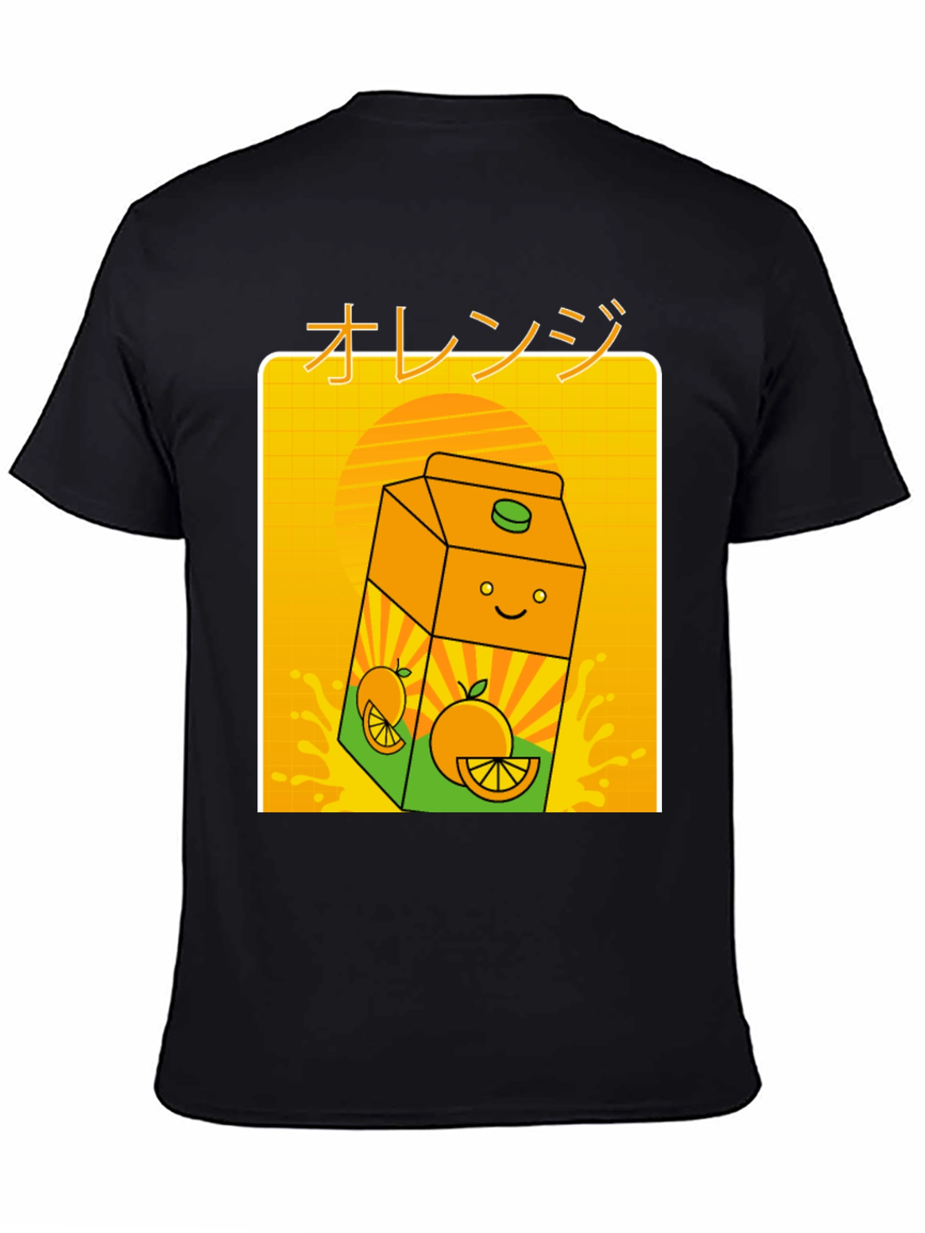 Orange Juice Cartoon T-Shirt - Kawaii Aesthetic Tee