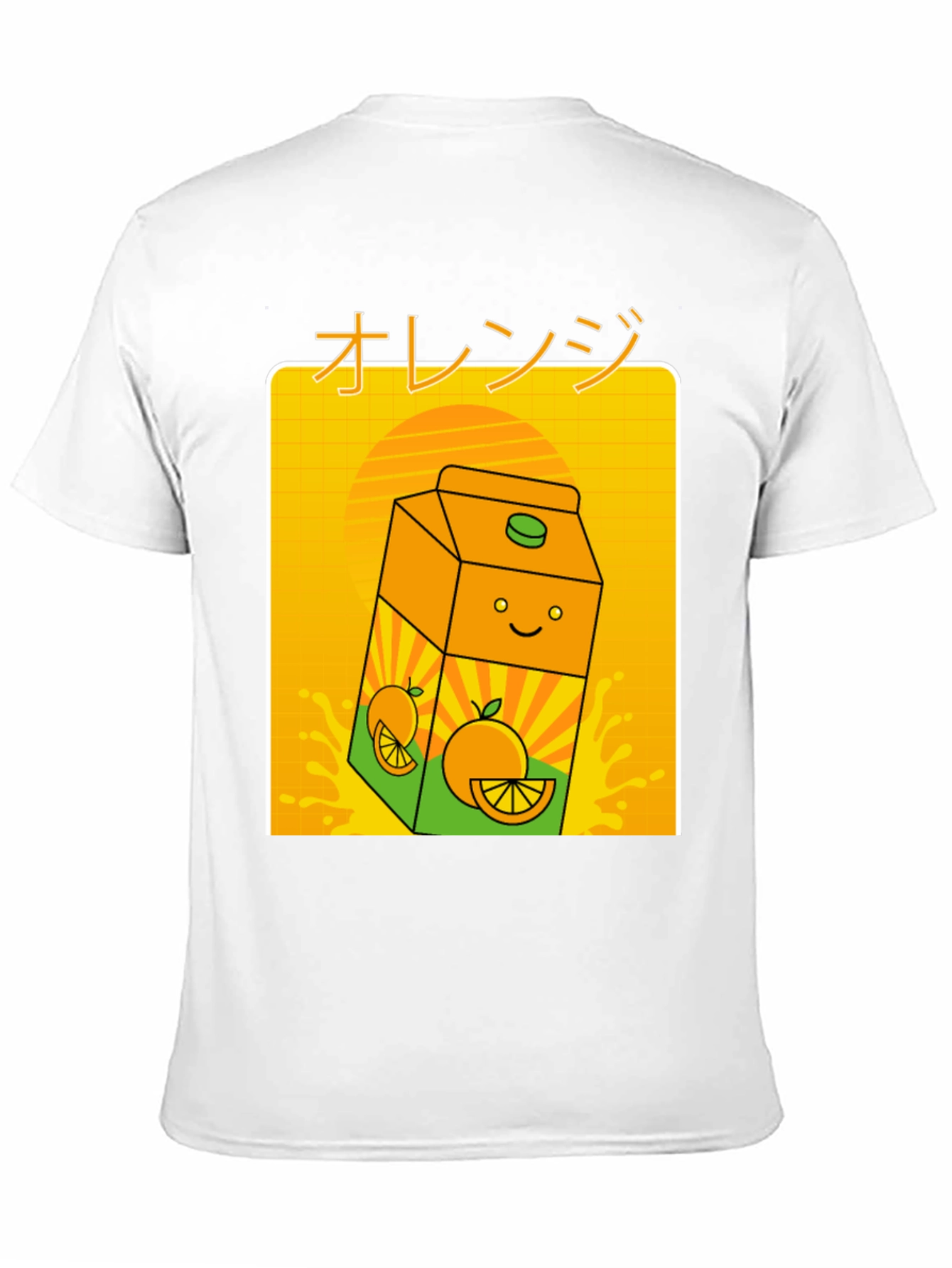 Orange Juice Cartoon T-Shirt - Kawaii Aesthetic Tee
