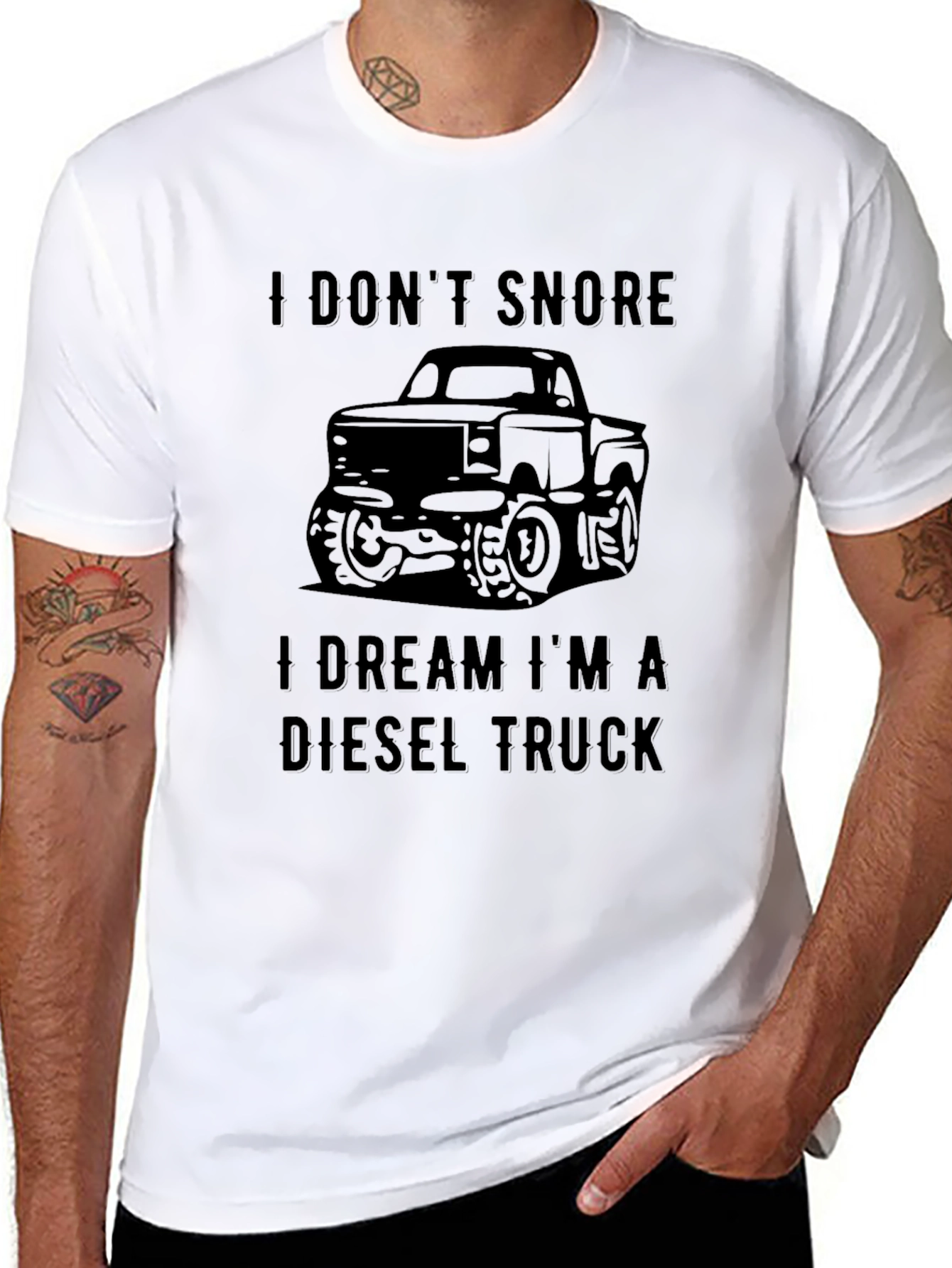 Diesel Truck Dream T-Shirt - Black Crew Neck