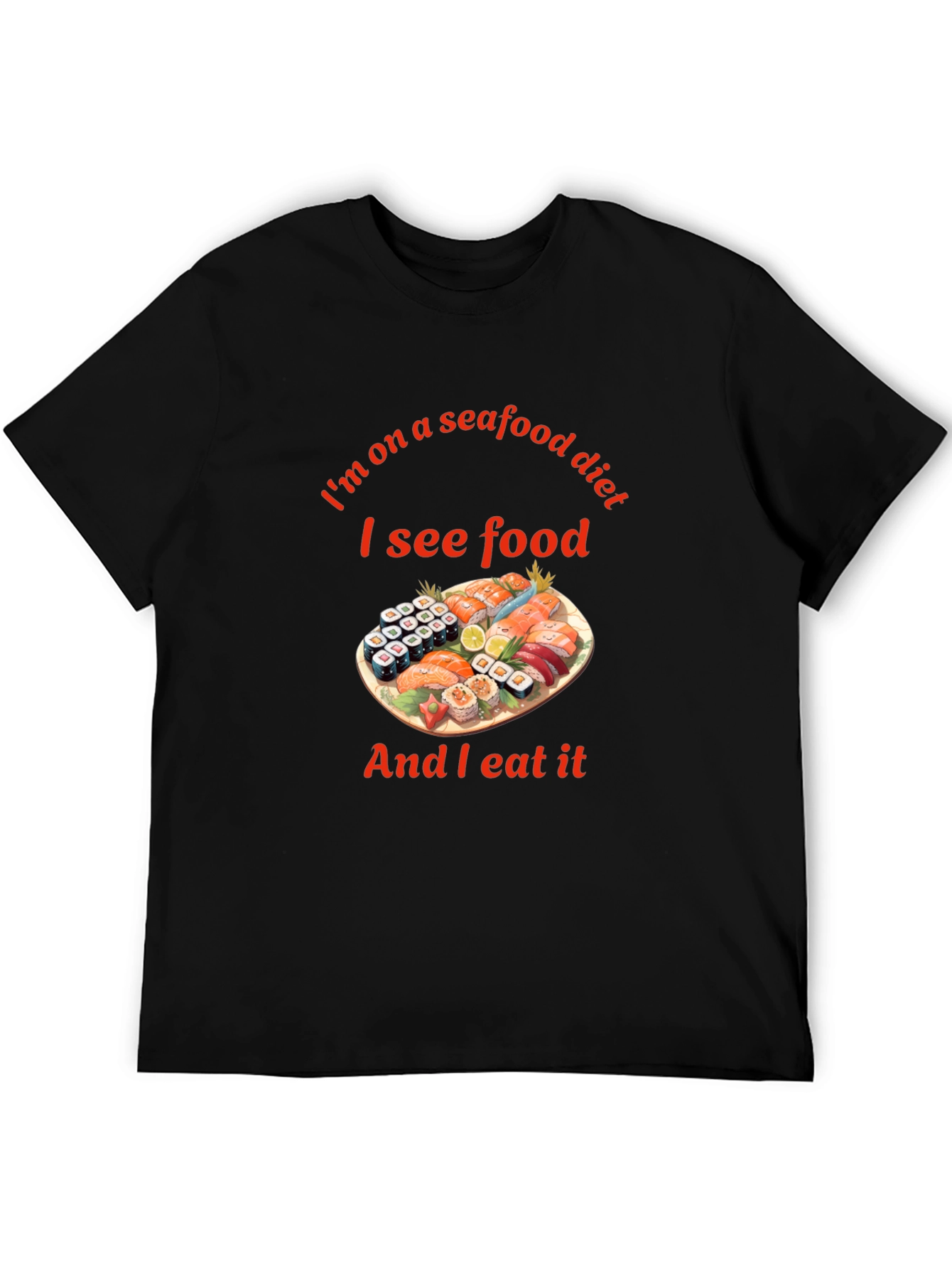 Seafood Diet T-Shirt - Funny Sushi Graphic Tee