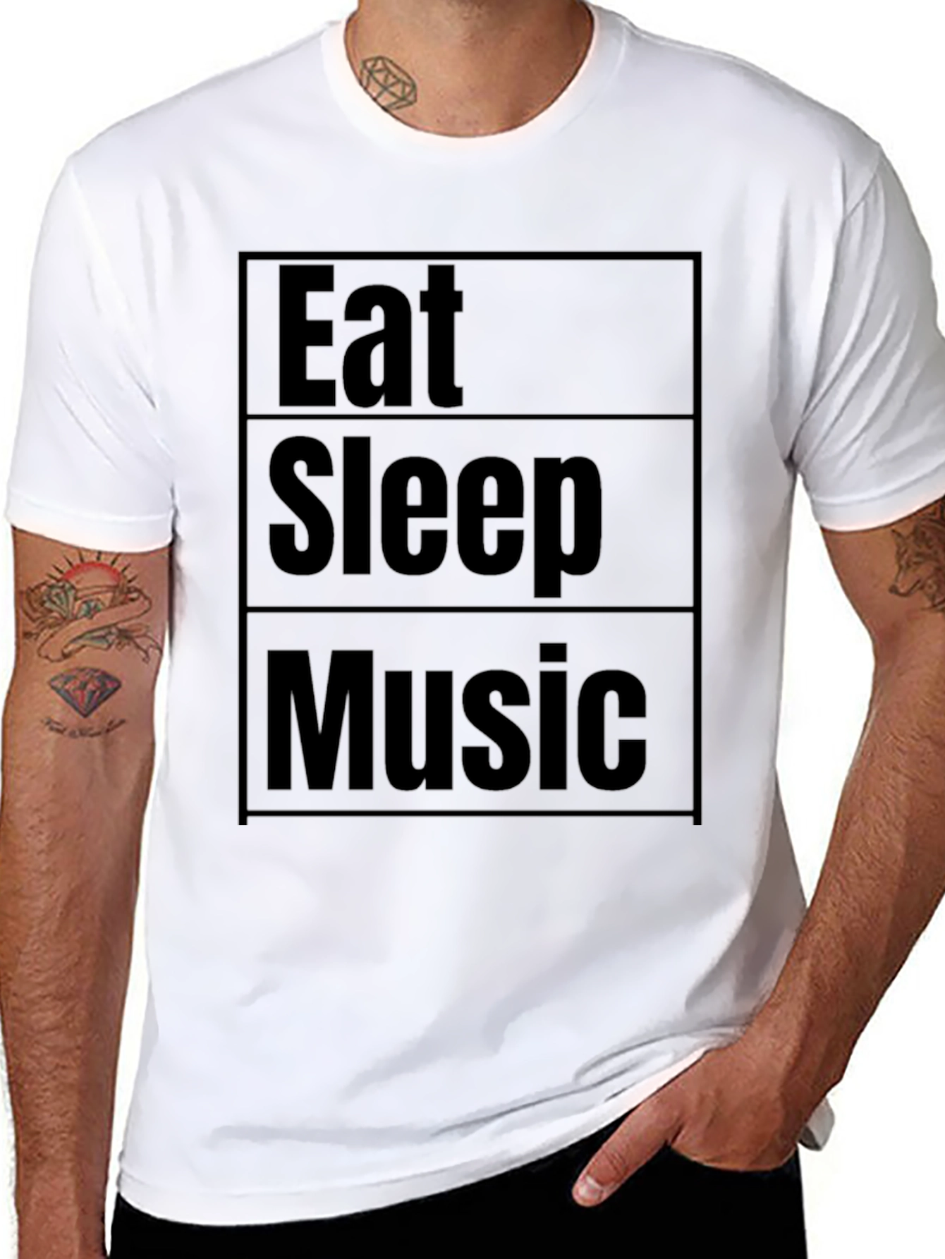 Eat Sleep Music Black T-Shirt