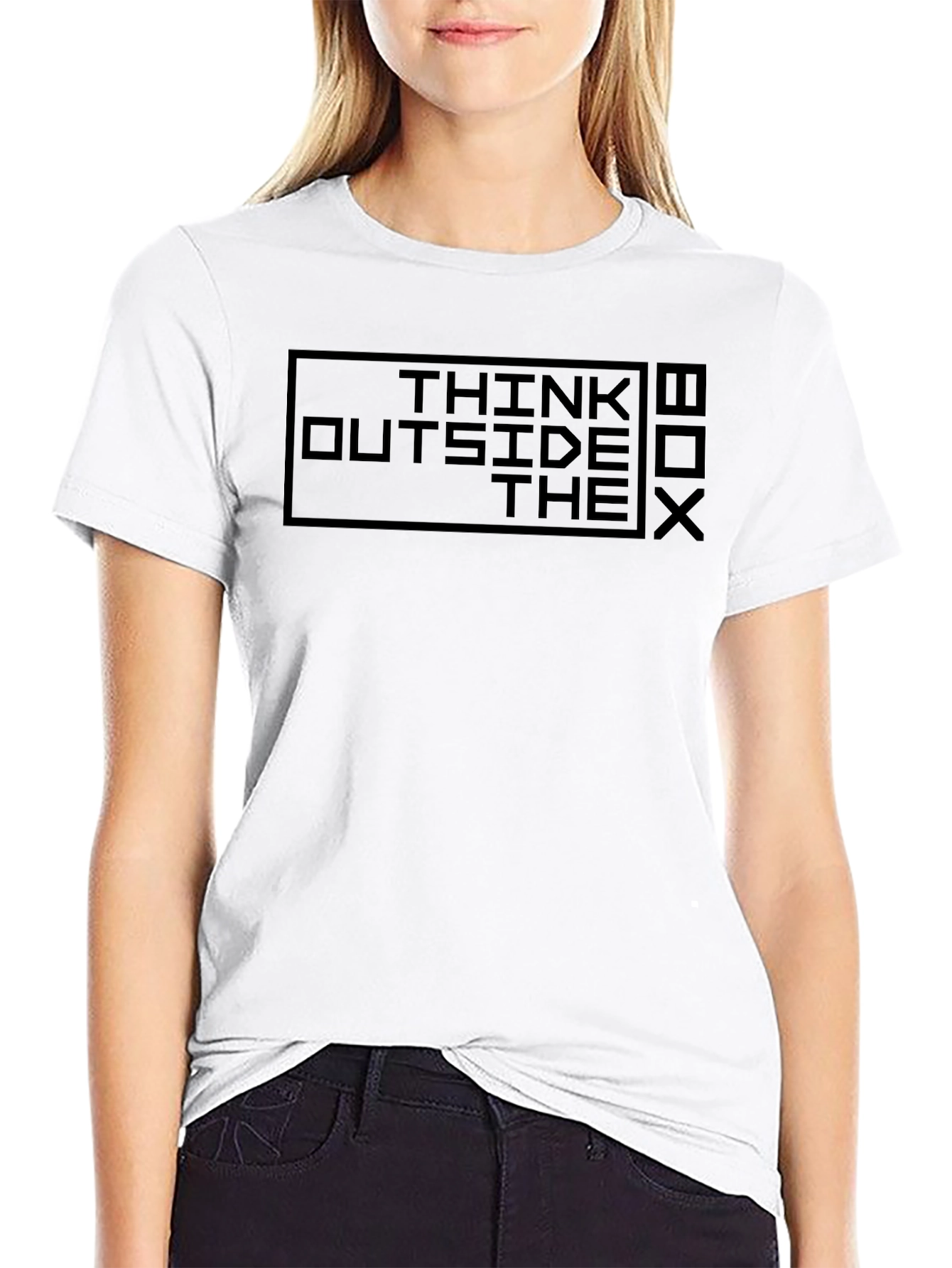 Think Outside The Box T-Shirt - Black Graphic Tee