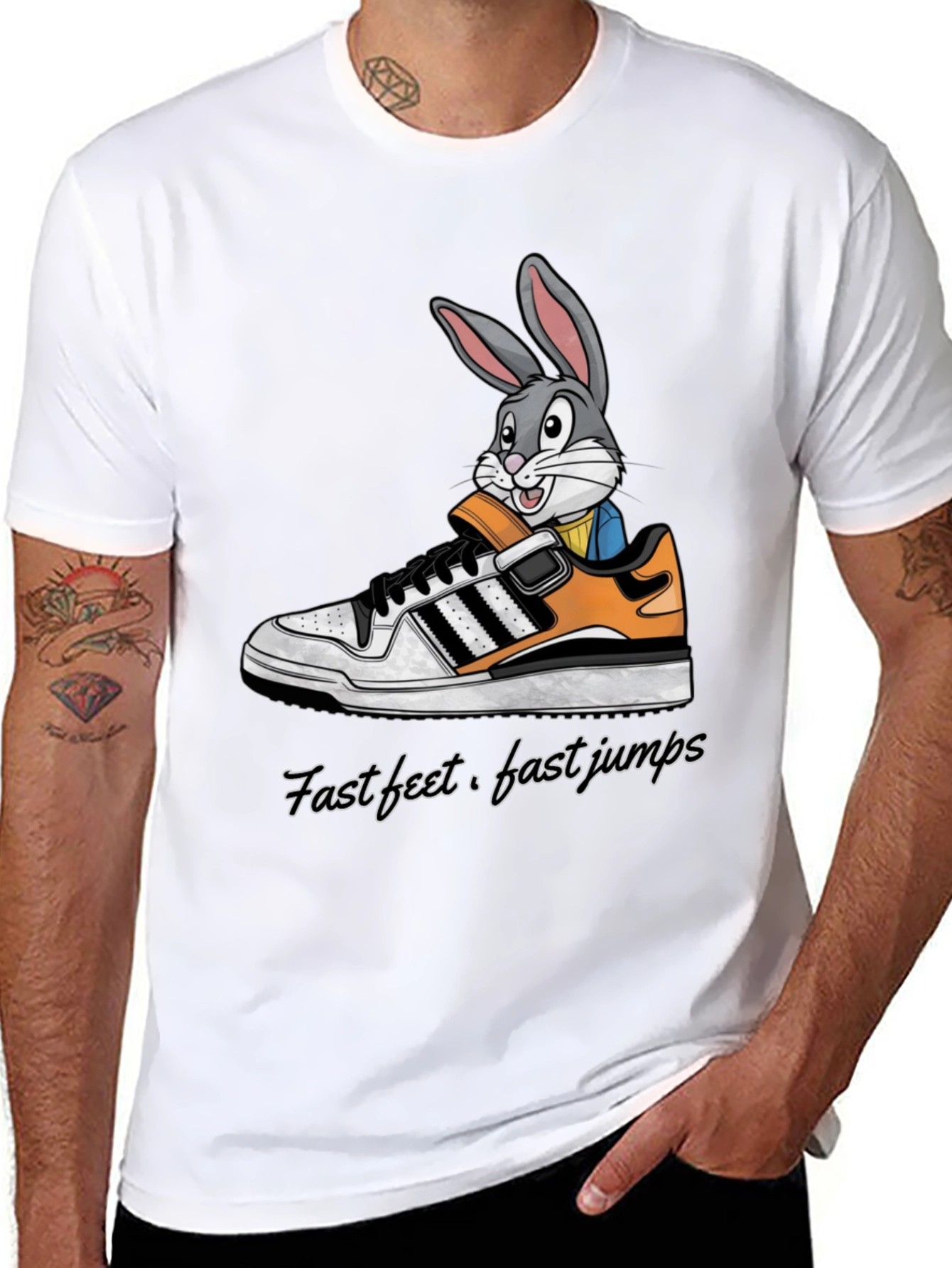 Rabbit in Shoe Graphic Tee - Fast Feet