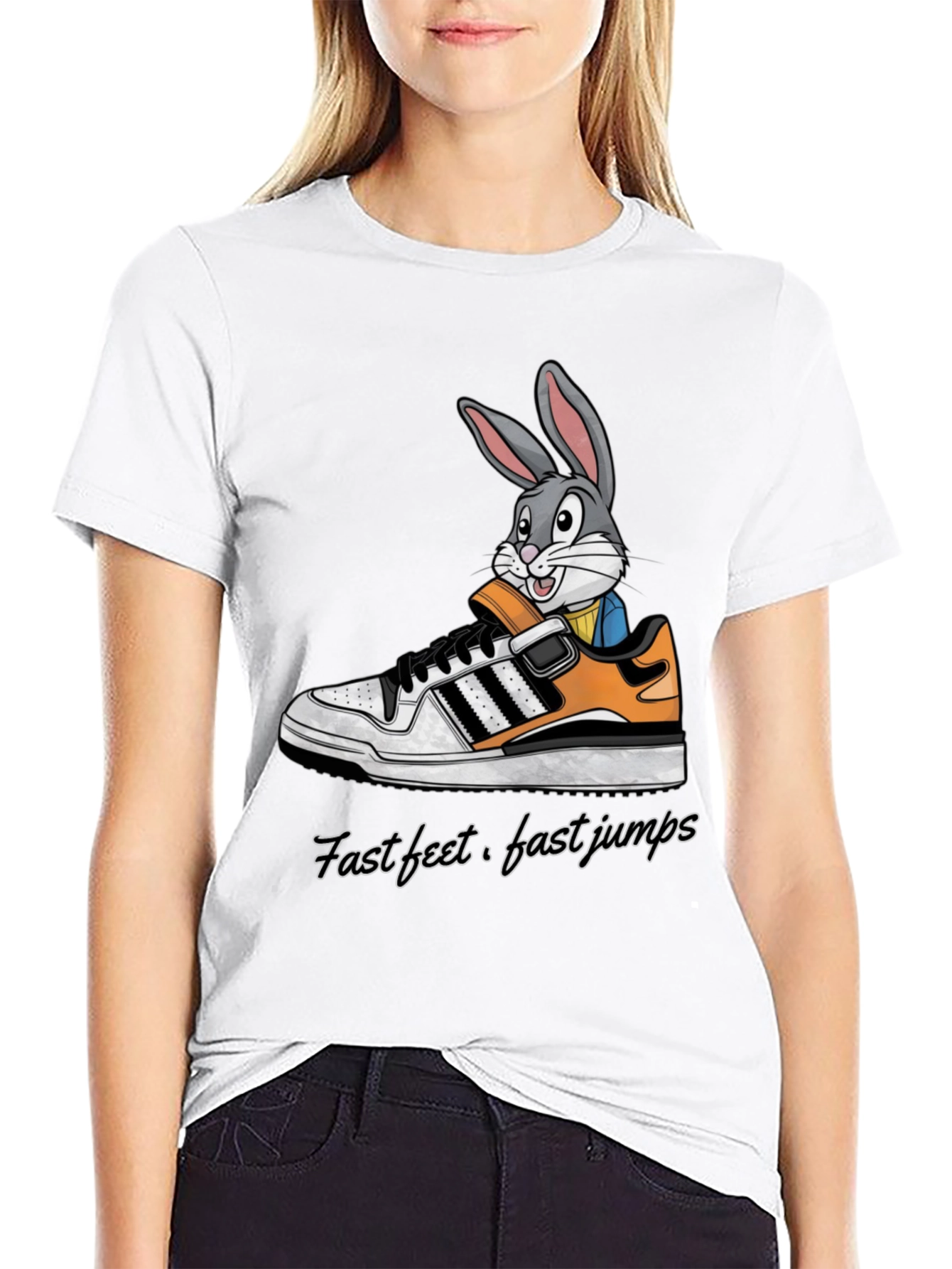 Rabbit in Shoe Graphic Tee - Fast Feet