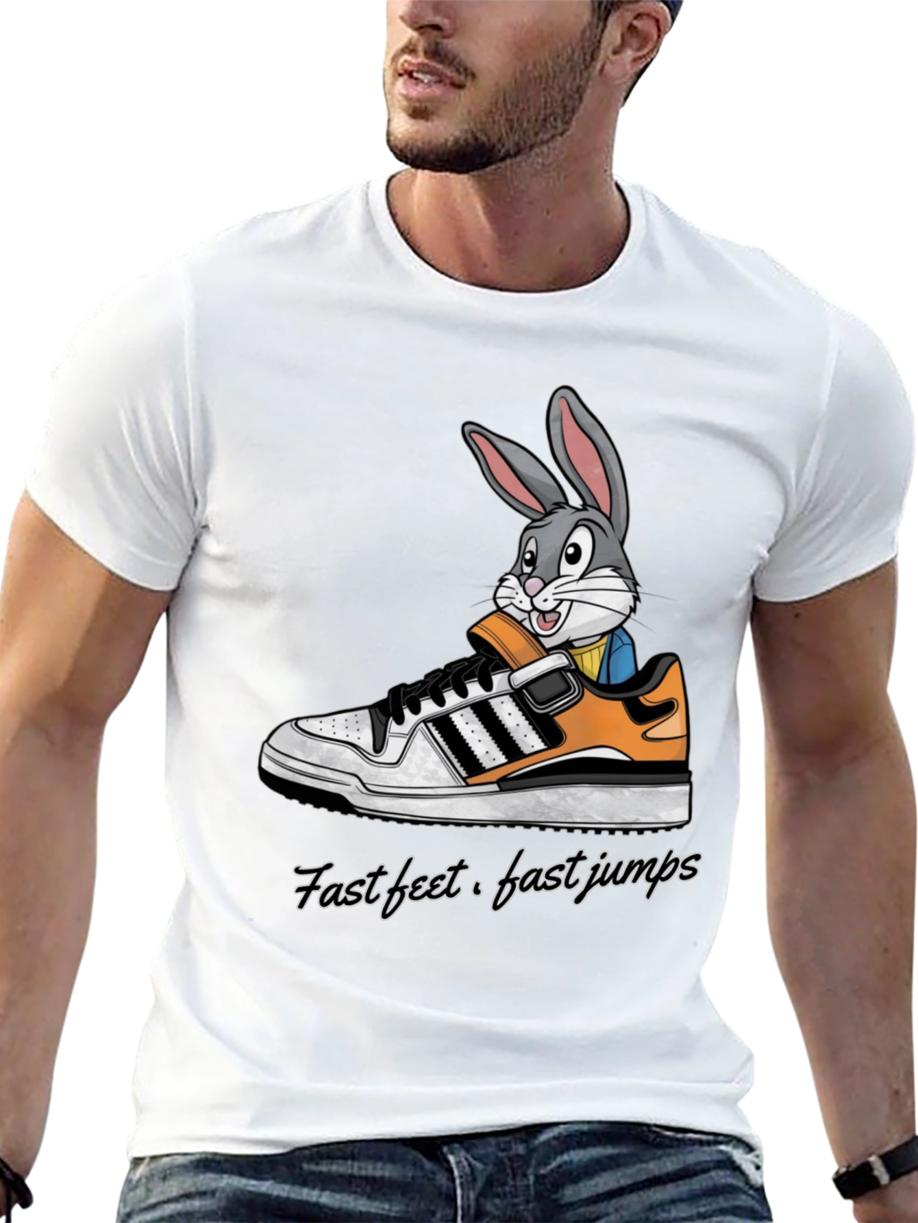Rabbit in Shoe Graphic Tee - Fast Feet