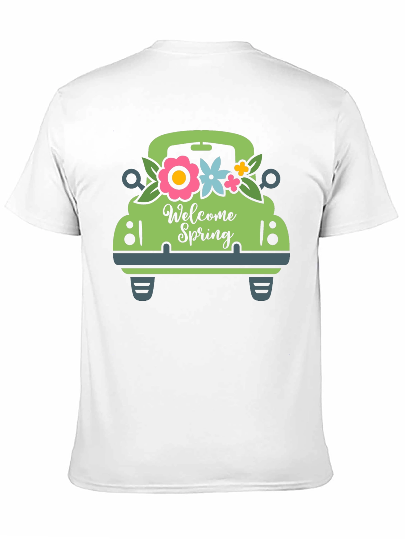 Welcome Spring Green Truck Graphic Tee