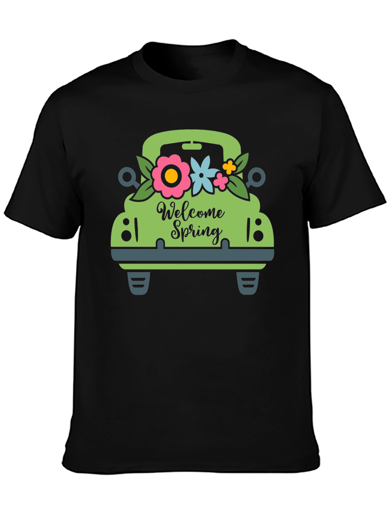 Welcome Spring Green Truck Graphic Tee