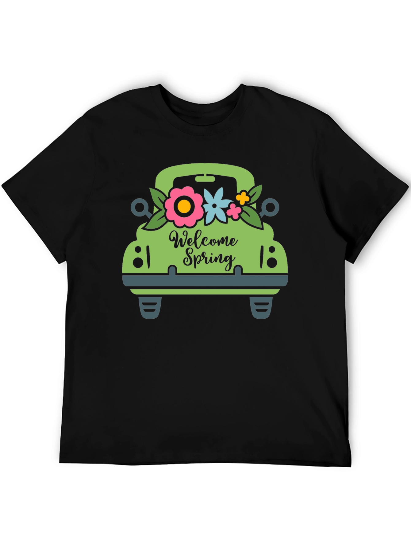Welcome Spring Green Truck Graphic Tee