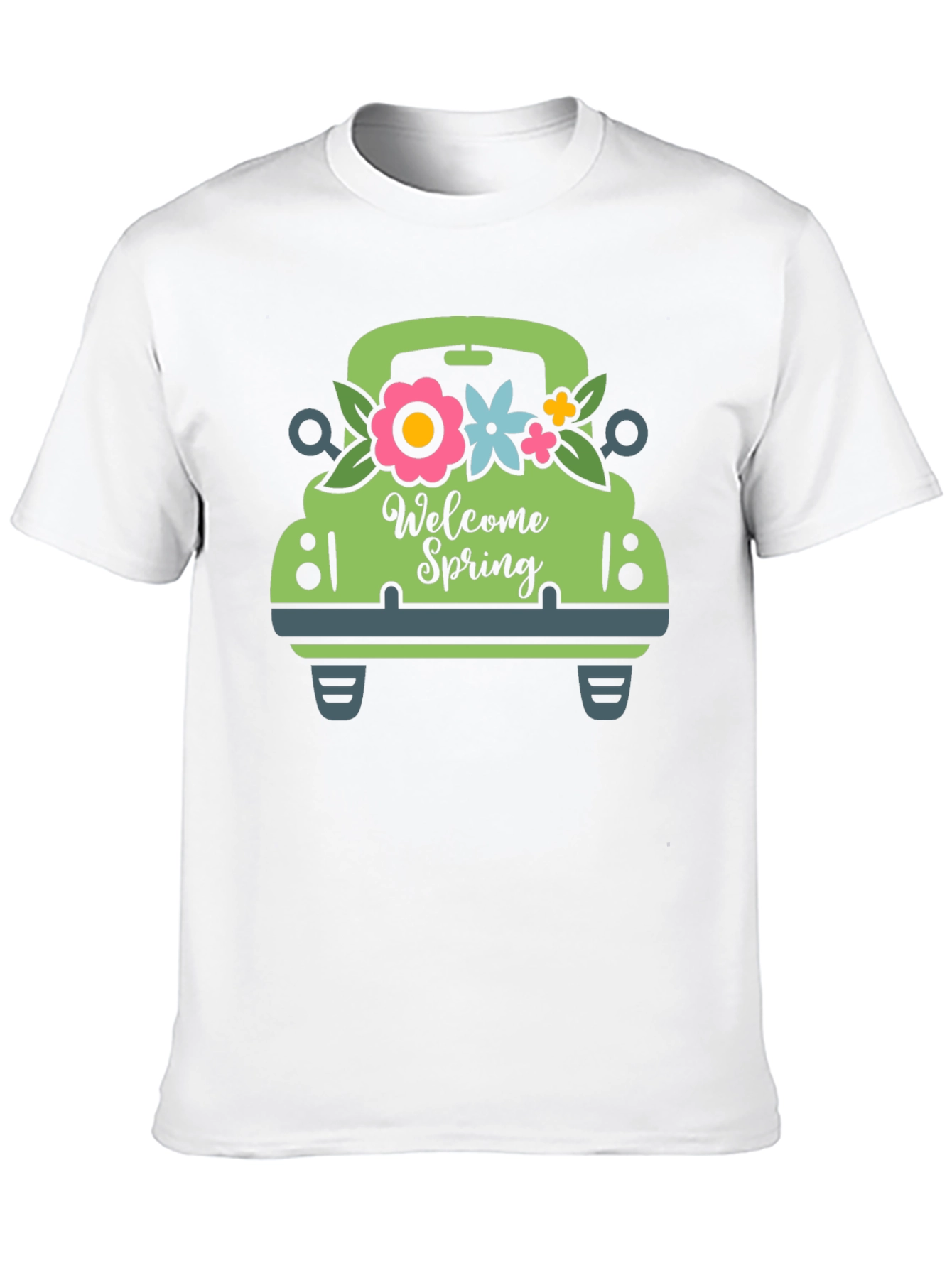 Welcome Spring Green Truck Graphic Tee