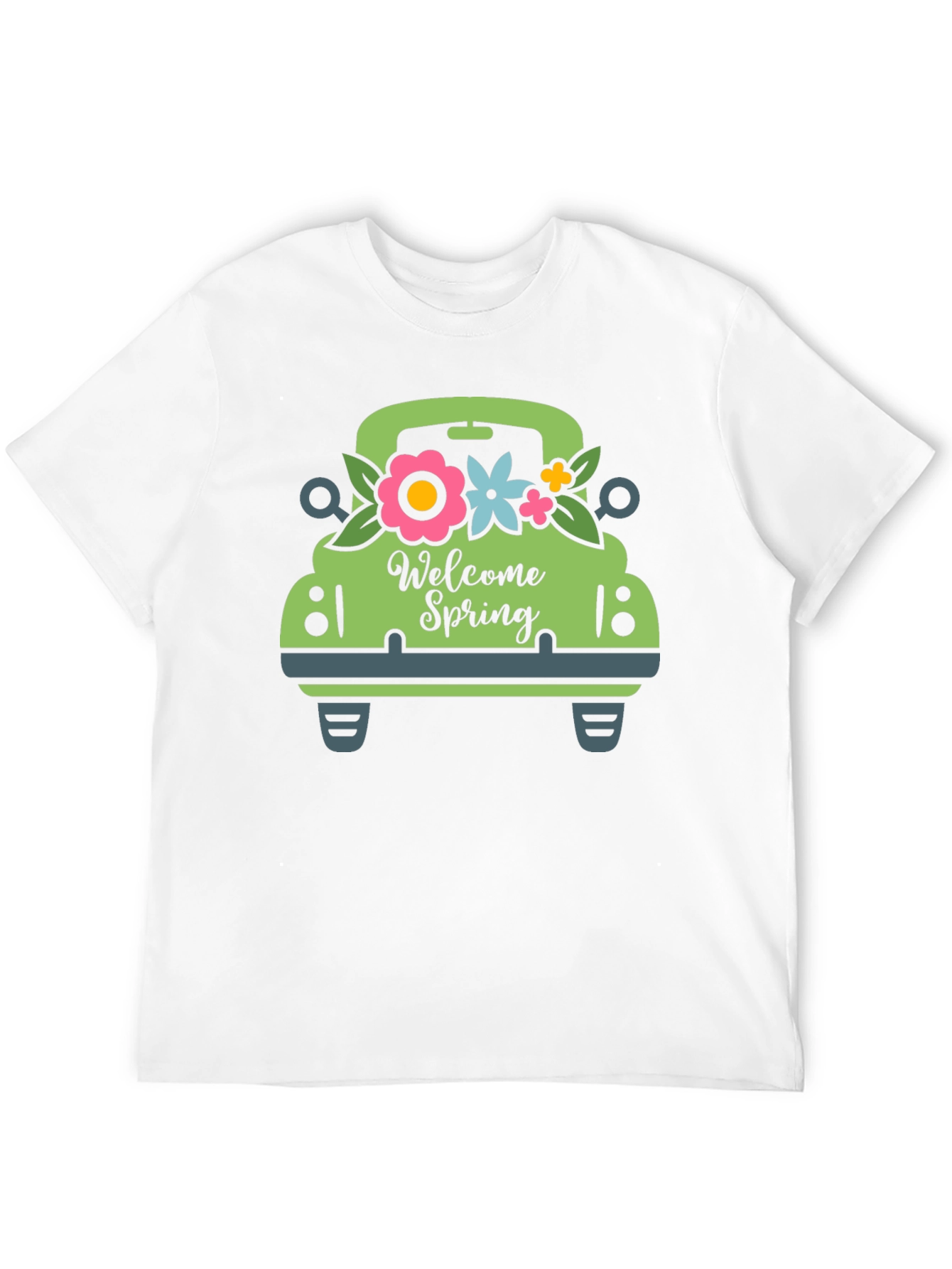 Welcome Spring Green Truck Graphic Tee