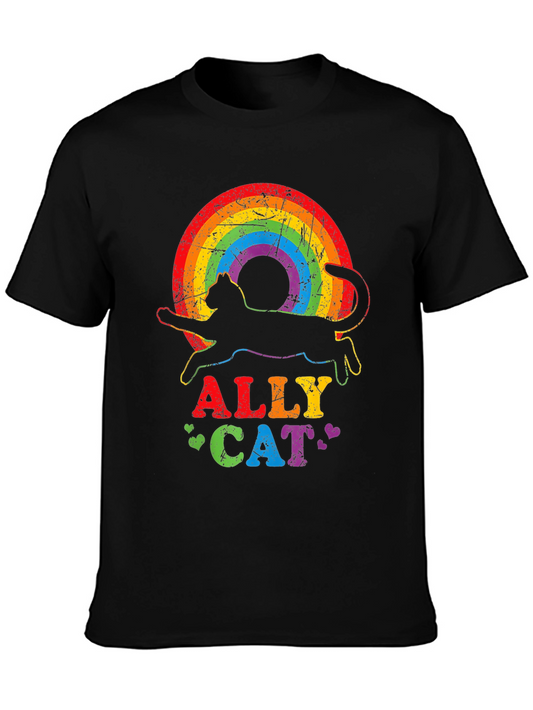 Ally Cat Rainbow T-Shirt