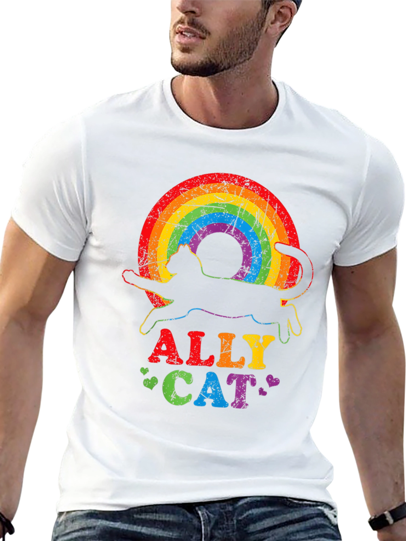 Ally Cat Rainbow T-Shirt