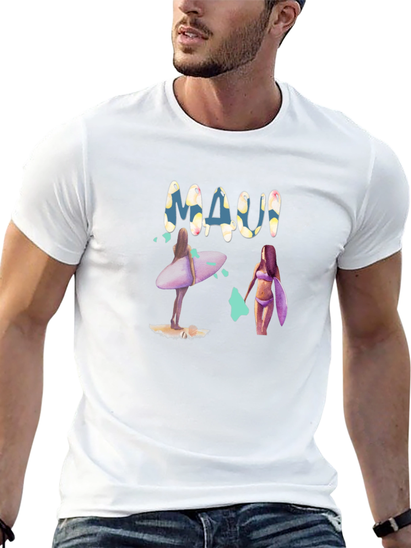 Maui Surf Graphic Tee - Vacation Vibes T-Shirt