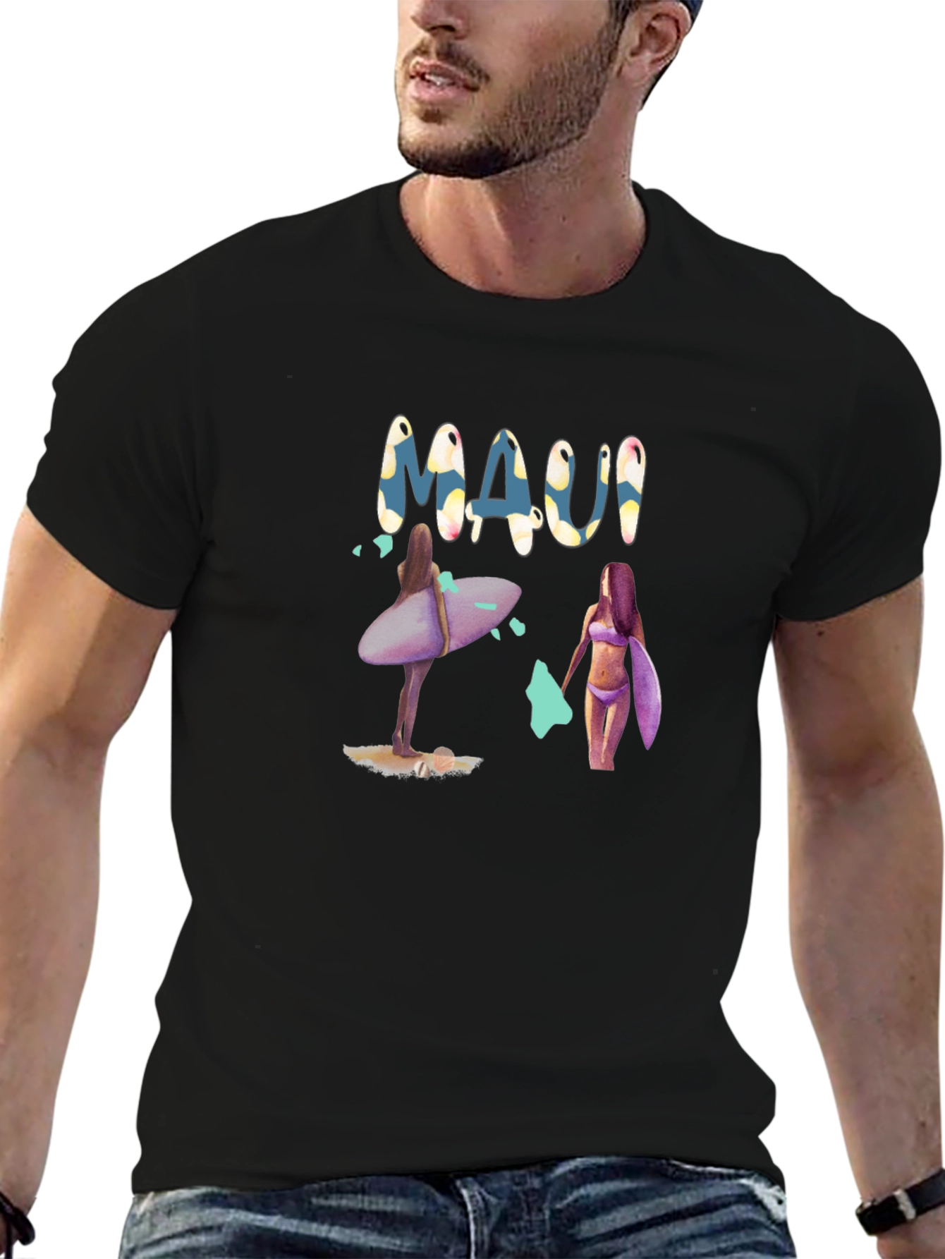 Maui Surf Graphic Tee - Vacation Vibes T-Shirt