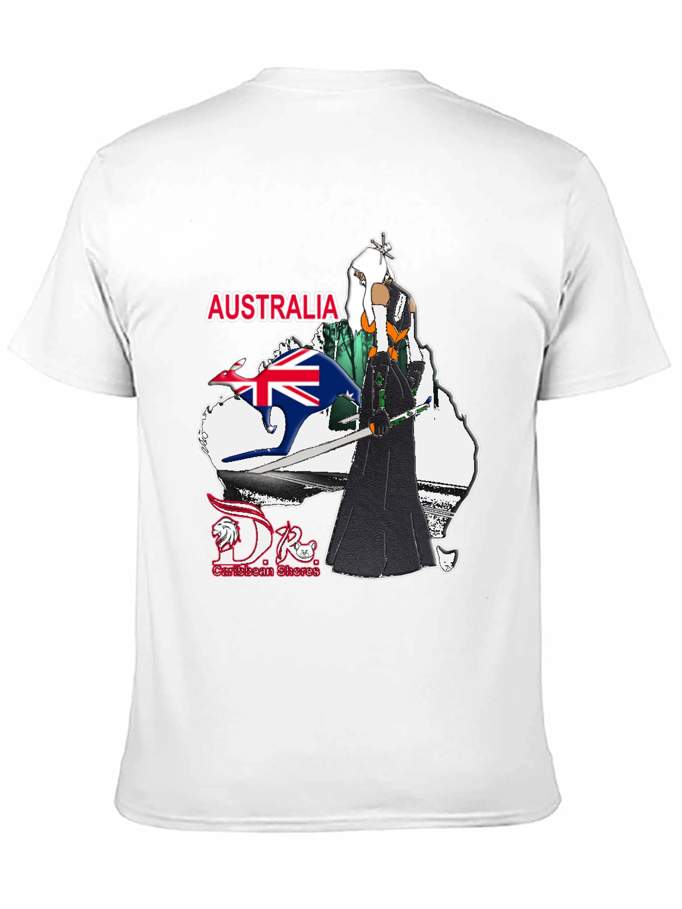 Australia T-Shirt: Kangaroo & Anime Design