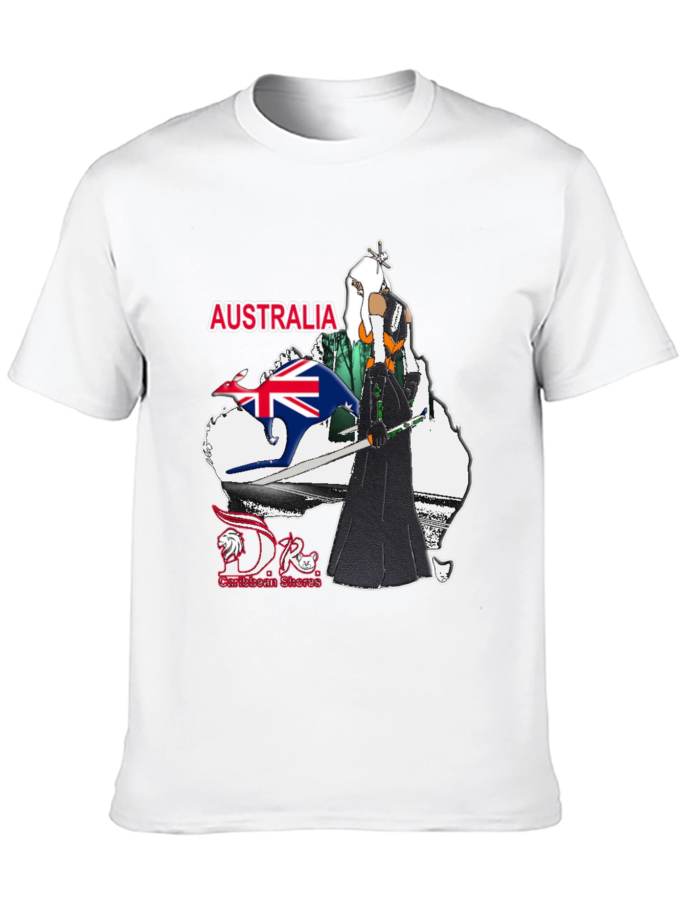 Australia T-Shirt: Kangaroo & Anime Design