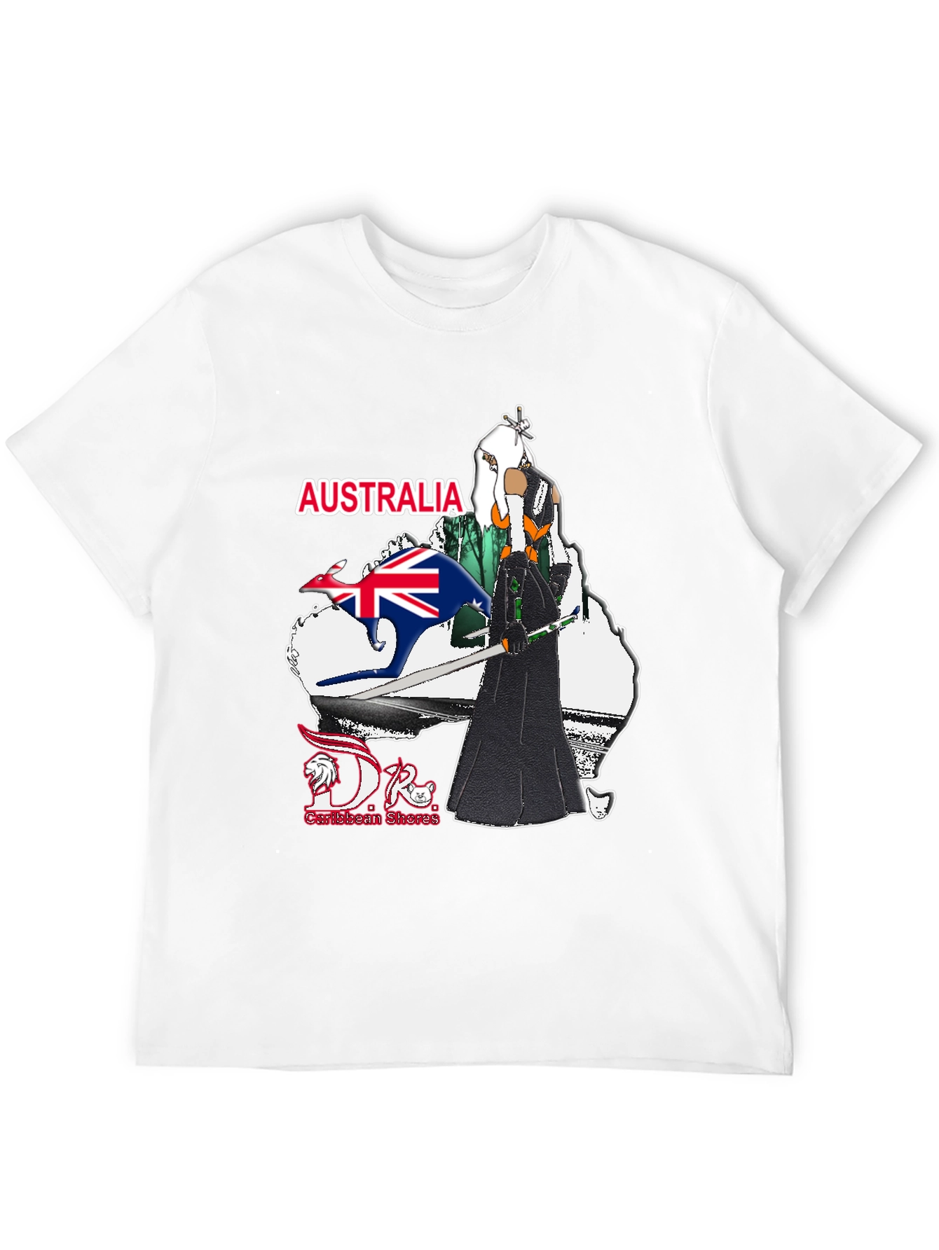 Australia T-Shirt: Kangaroo & Anime Design
