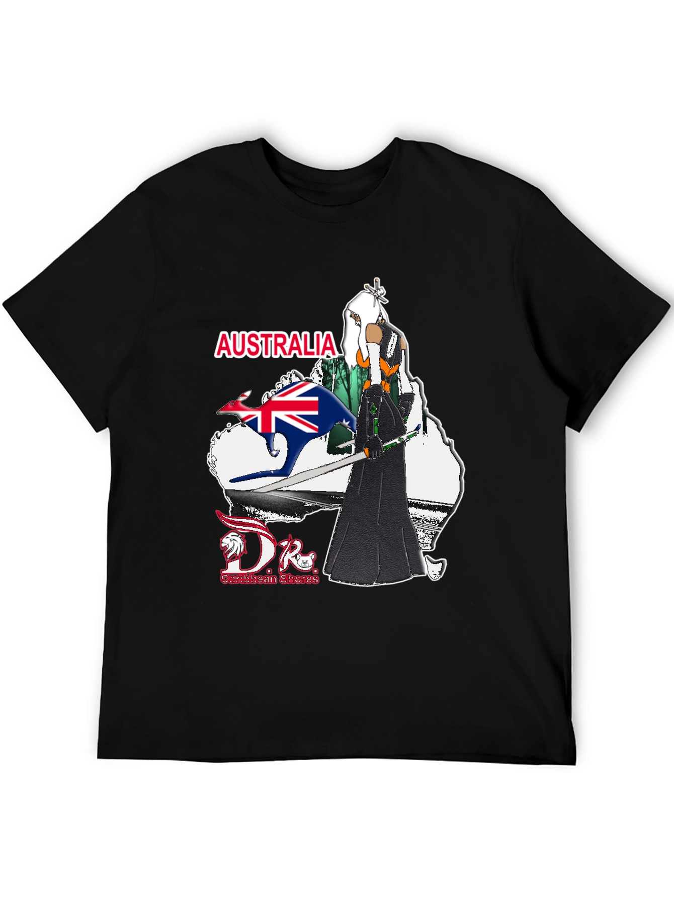 Australia T-Shirt: Kangaroo & Anime Design