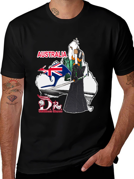 Australia T-Shirt: Kangaroo & Anime Design