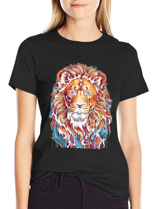 Lion Graphic Print T-Shirt - Stylish Mens Tee